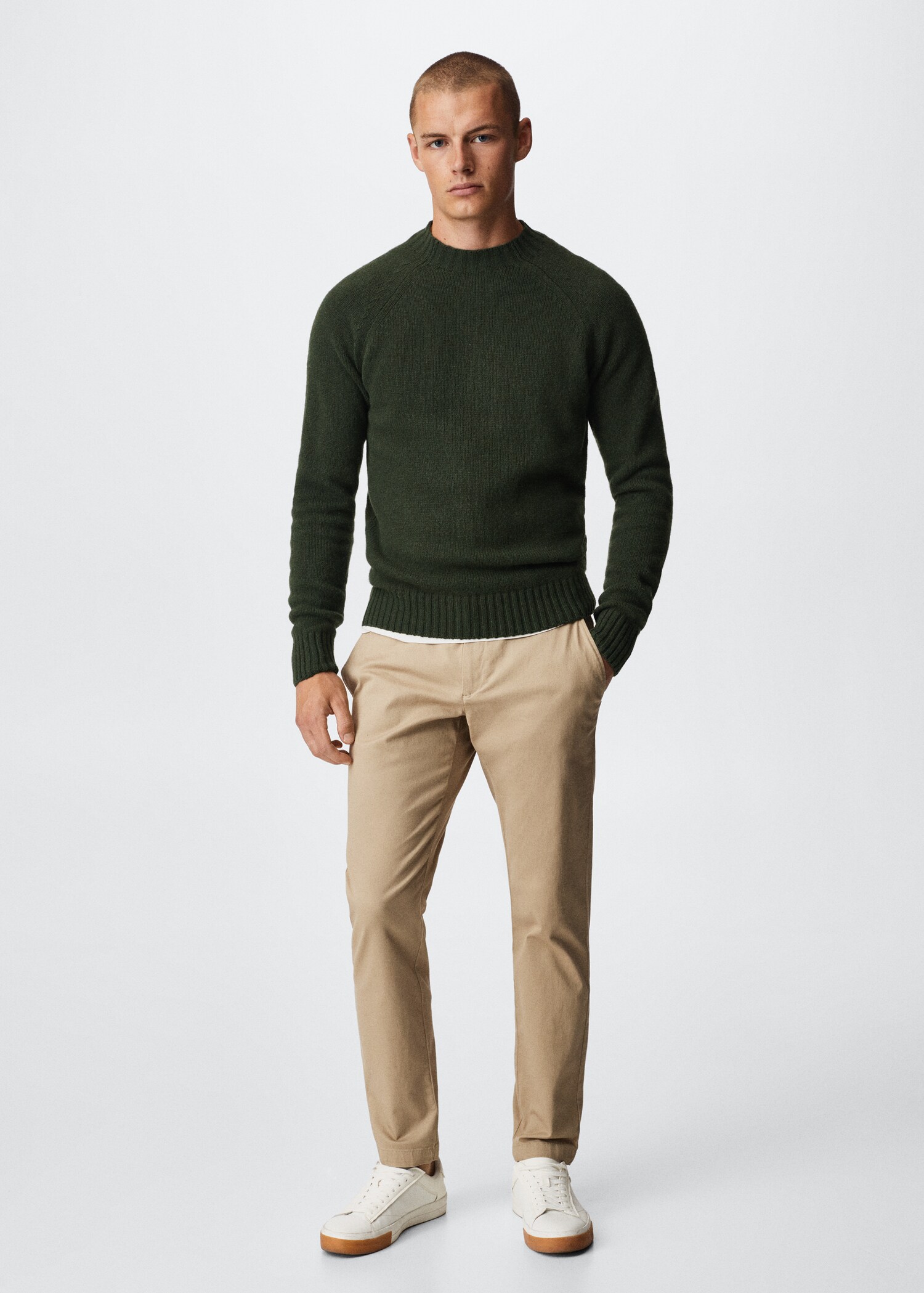Pullover lana collo stondato - Piano generale