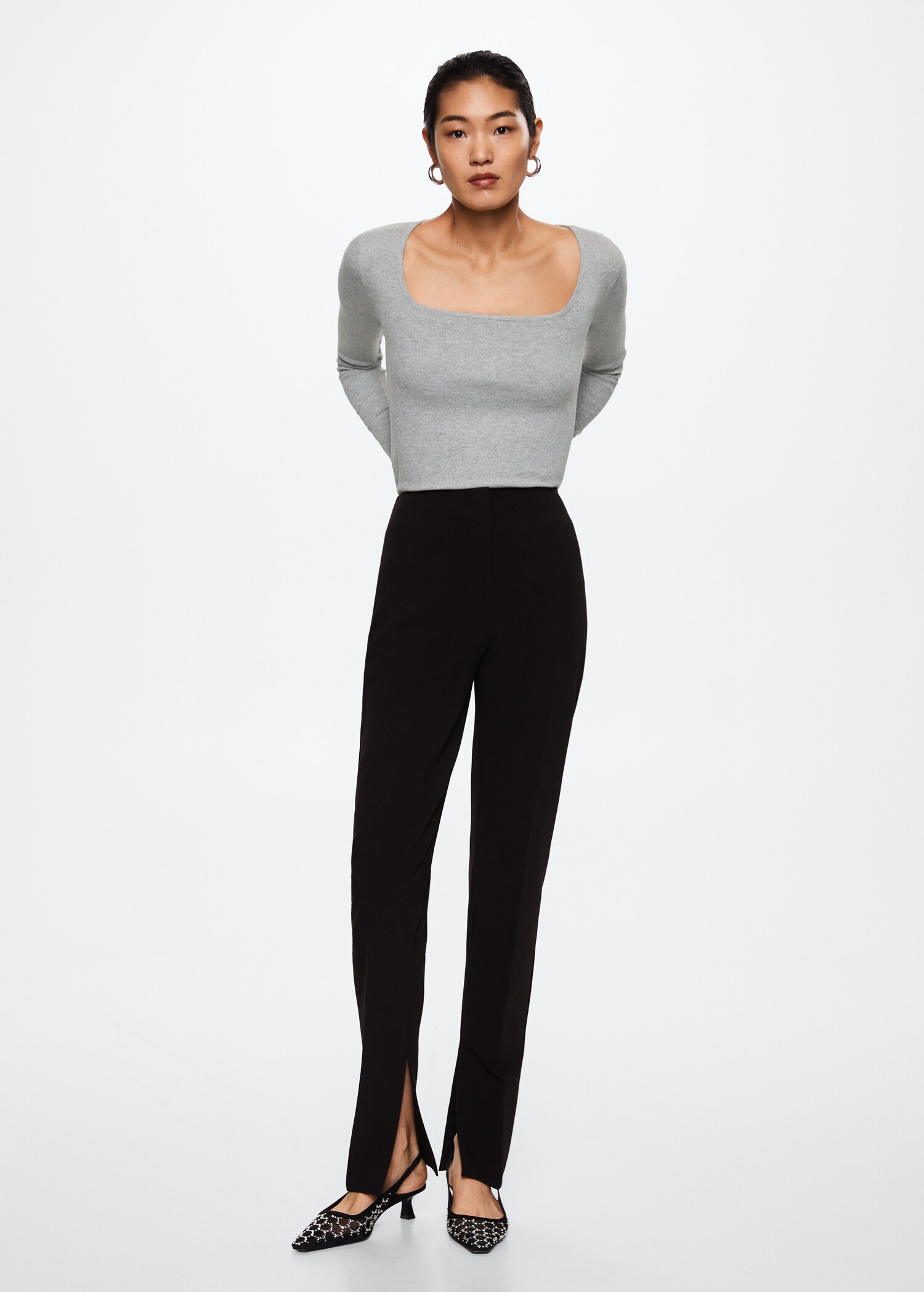 Ribbed long-sleeved t-shirt - General plane