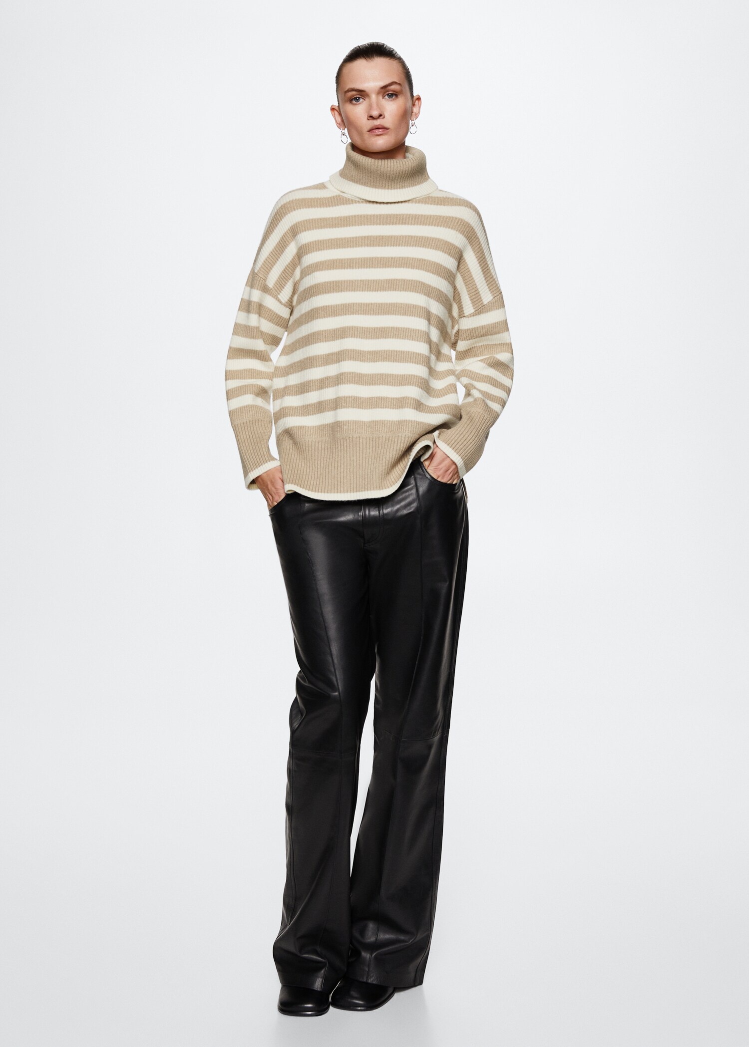 Striped turtleneck sweater - General plane