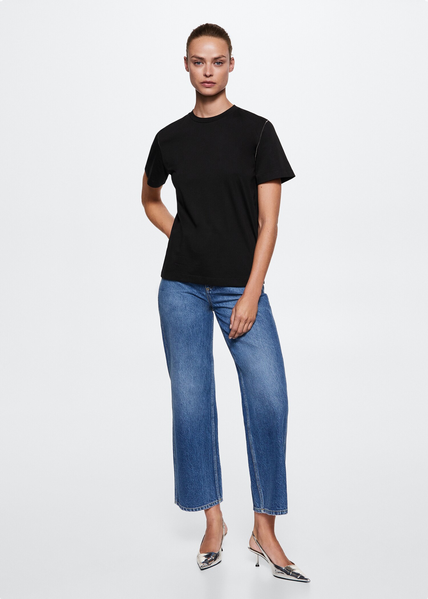 Camiseta solidaria mensaje parche - Plano general