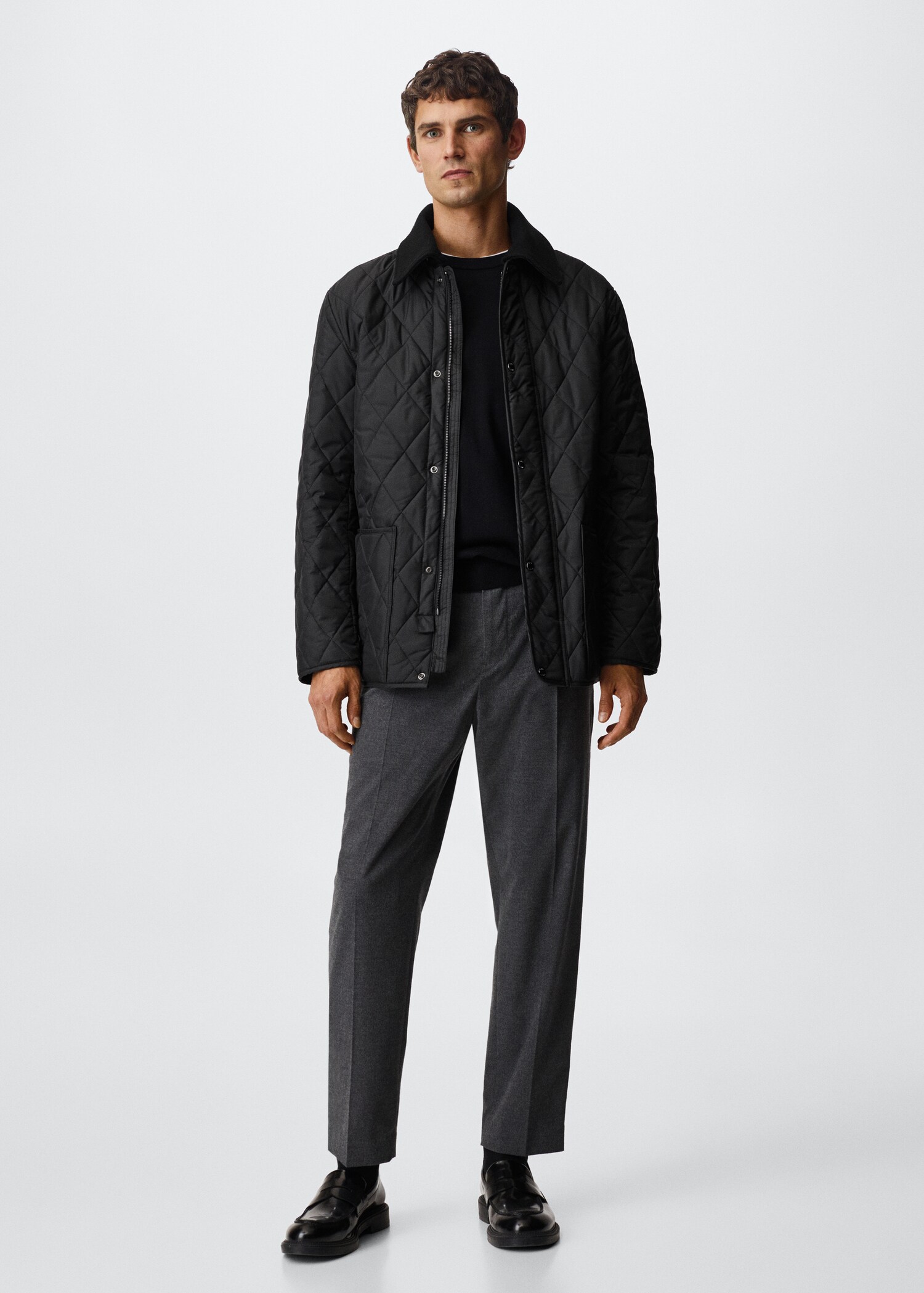 Textured padded jacket - General plane