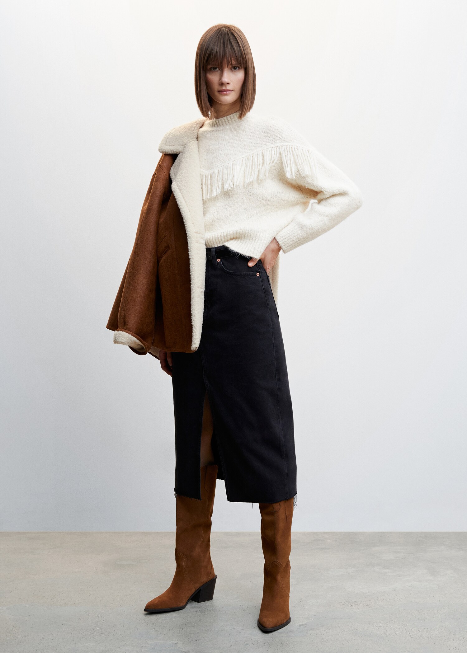 Fringes knit sweater - General plane