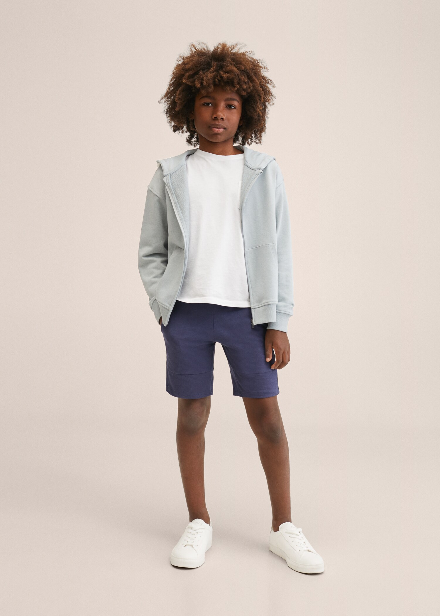 Calções jogger de algodão - Plano geral