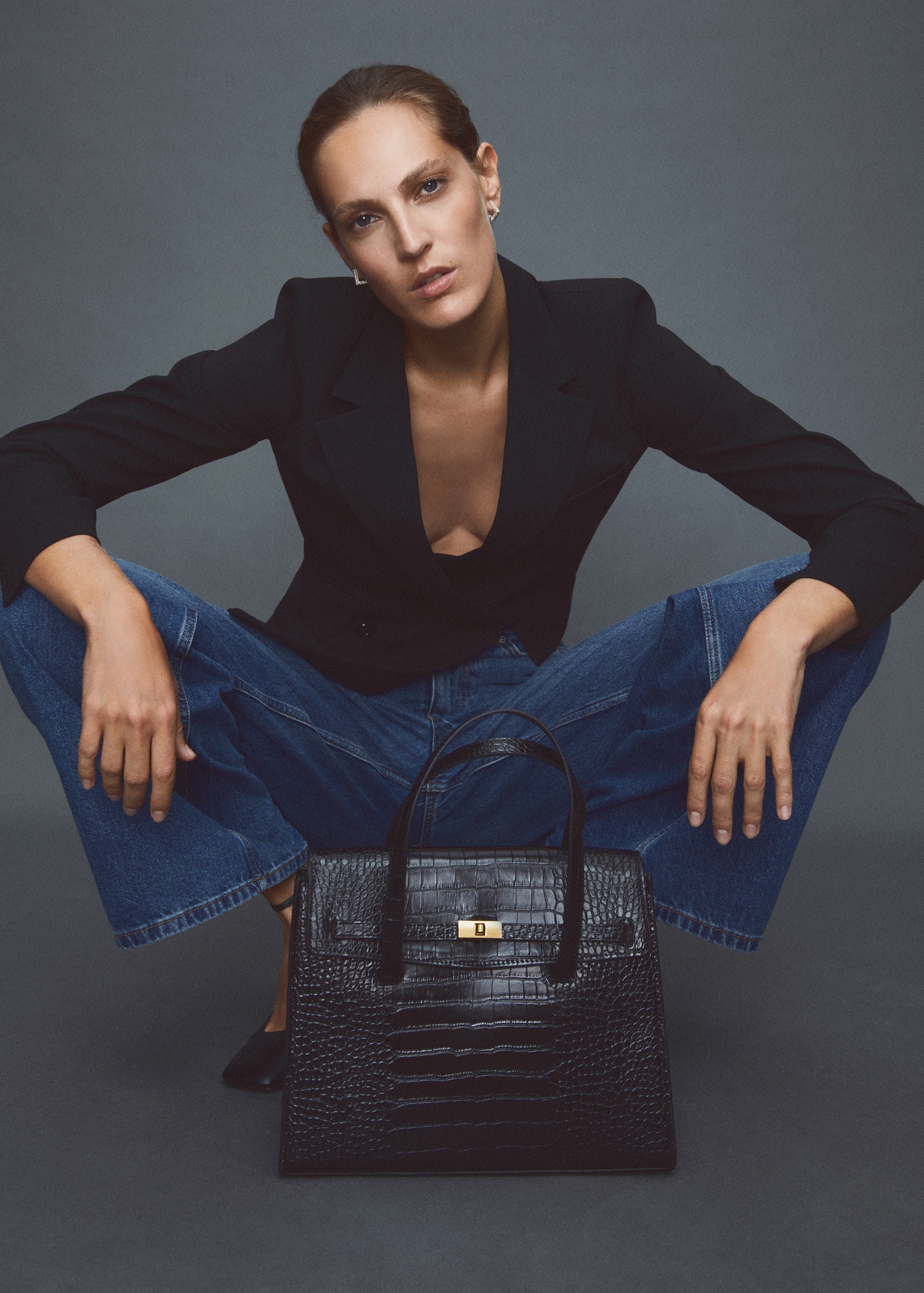 Croc-effect bag - General plane