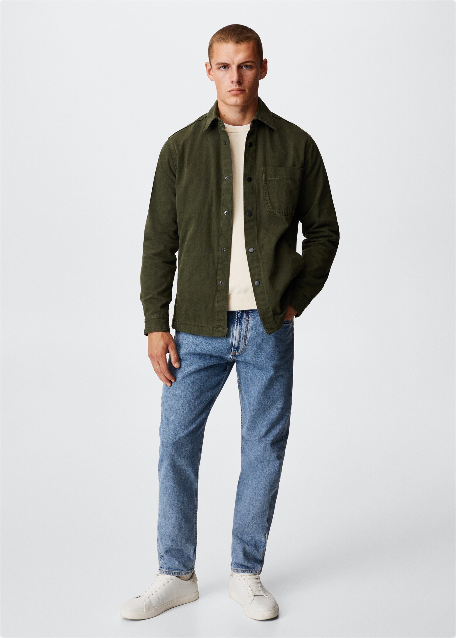 Jeans-Overshirt mit Taschen - Allgemeine Ansicht