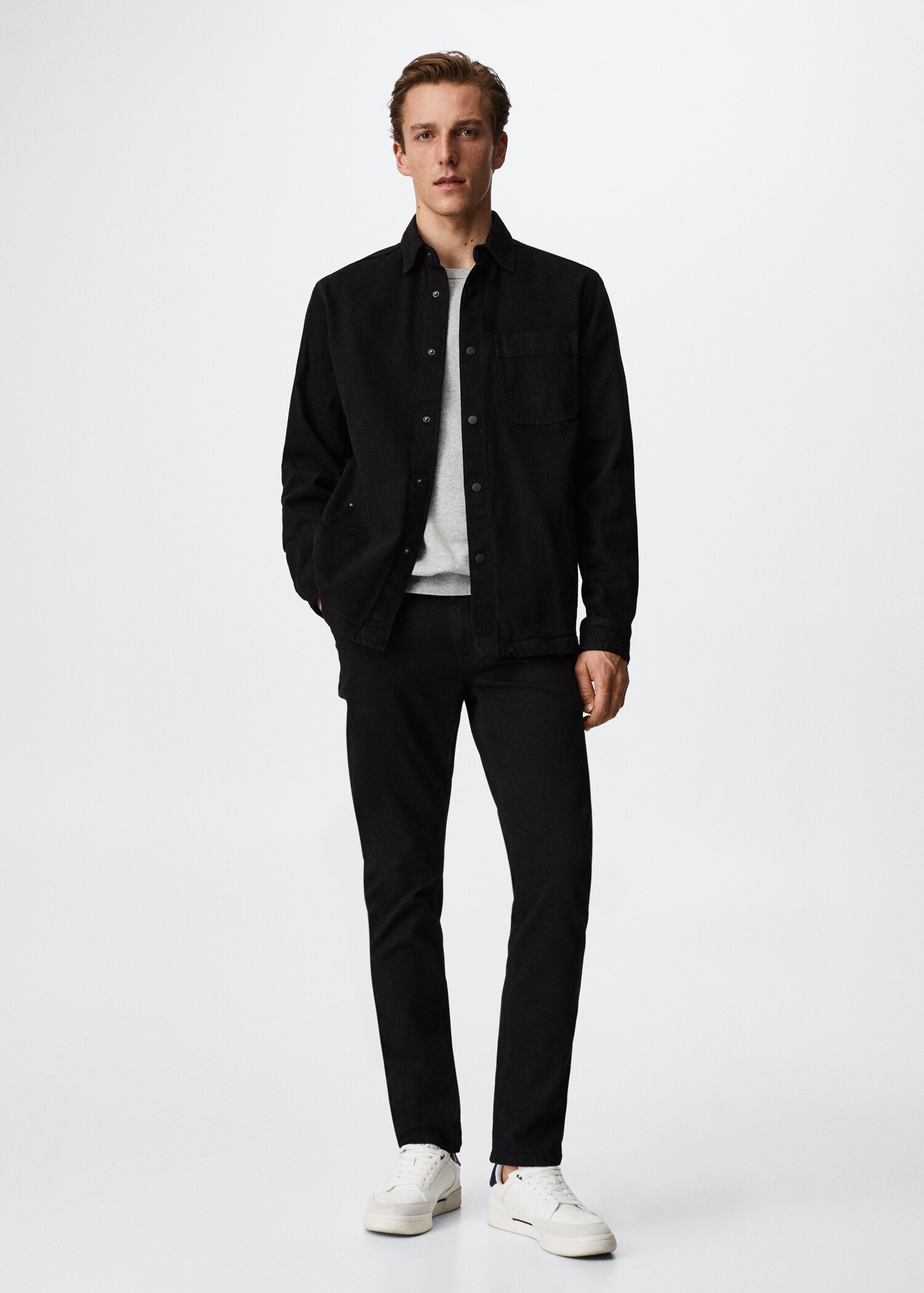 Jeans-Overshirt mit Taschen - Allgemeine Ansicht