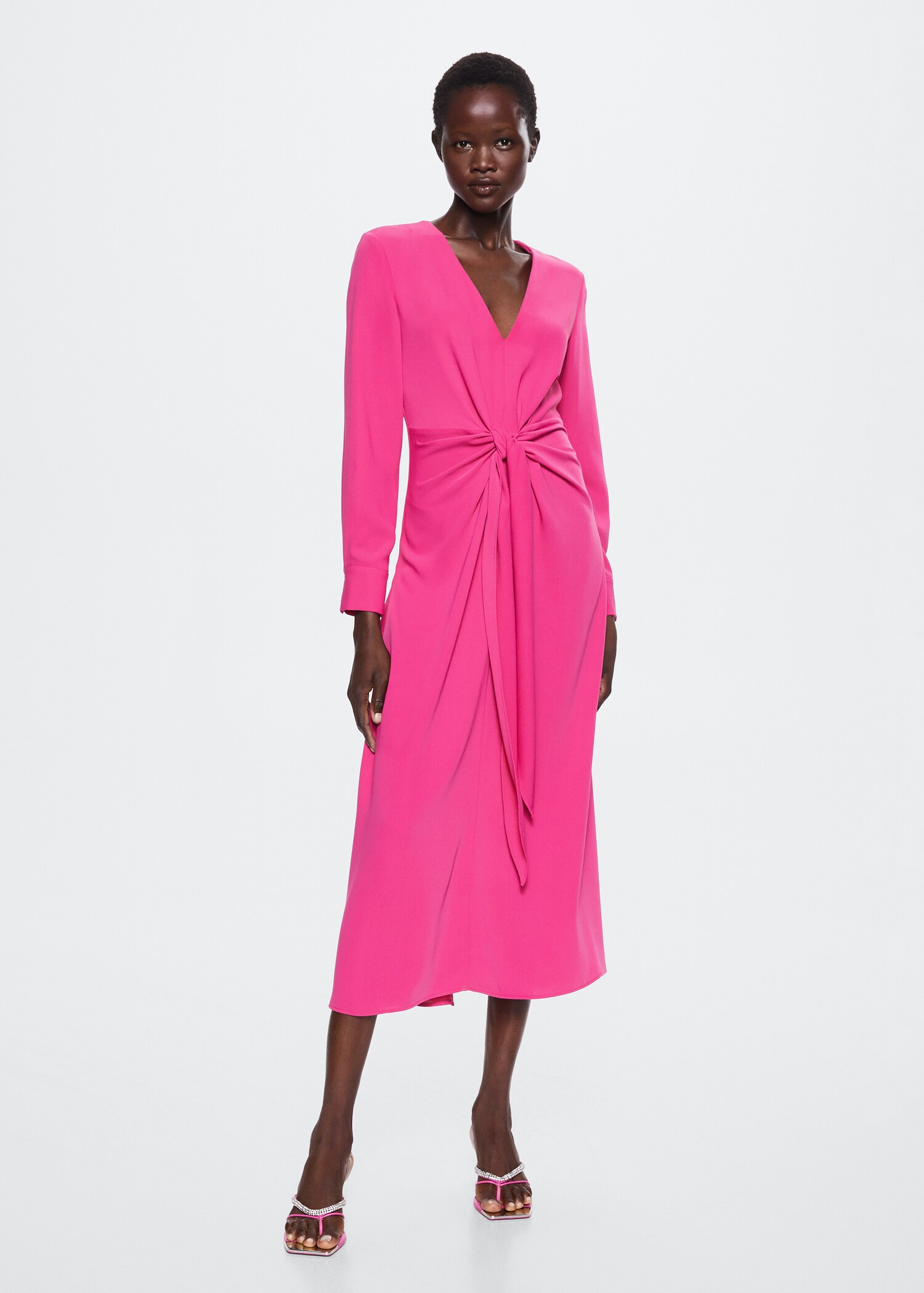 Vestido midi lazo - Plano general