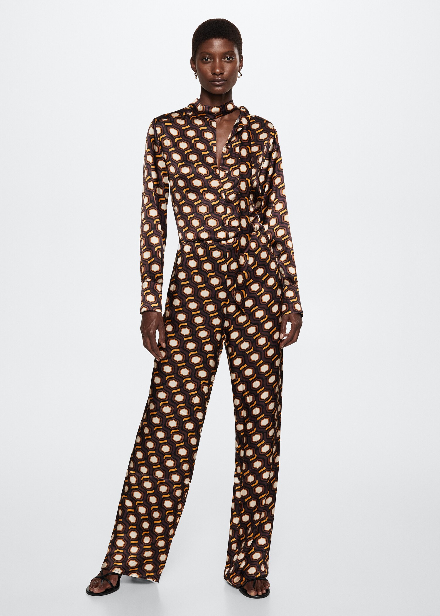 Lett jumpsuit med trykk - Total bildeutsnitt