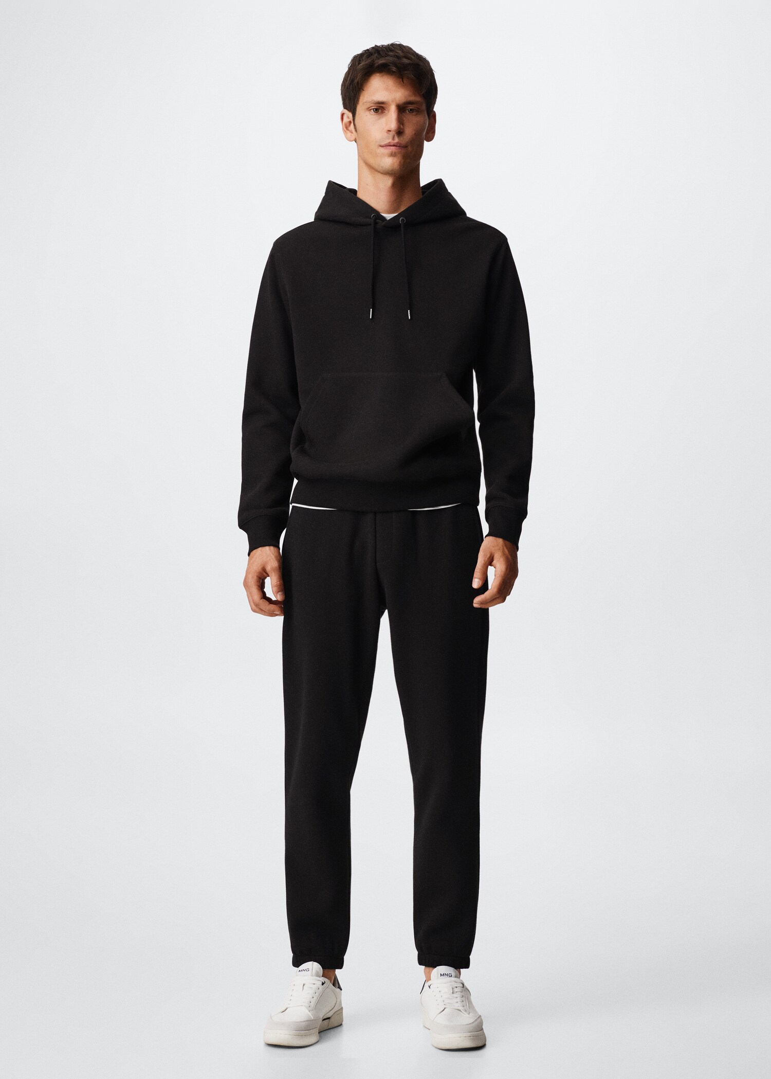 Sweatshirt i bomull med hette - Total bildeutsnitt