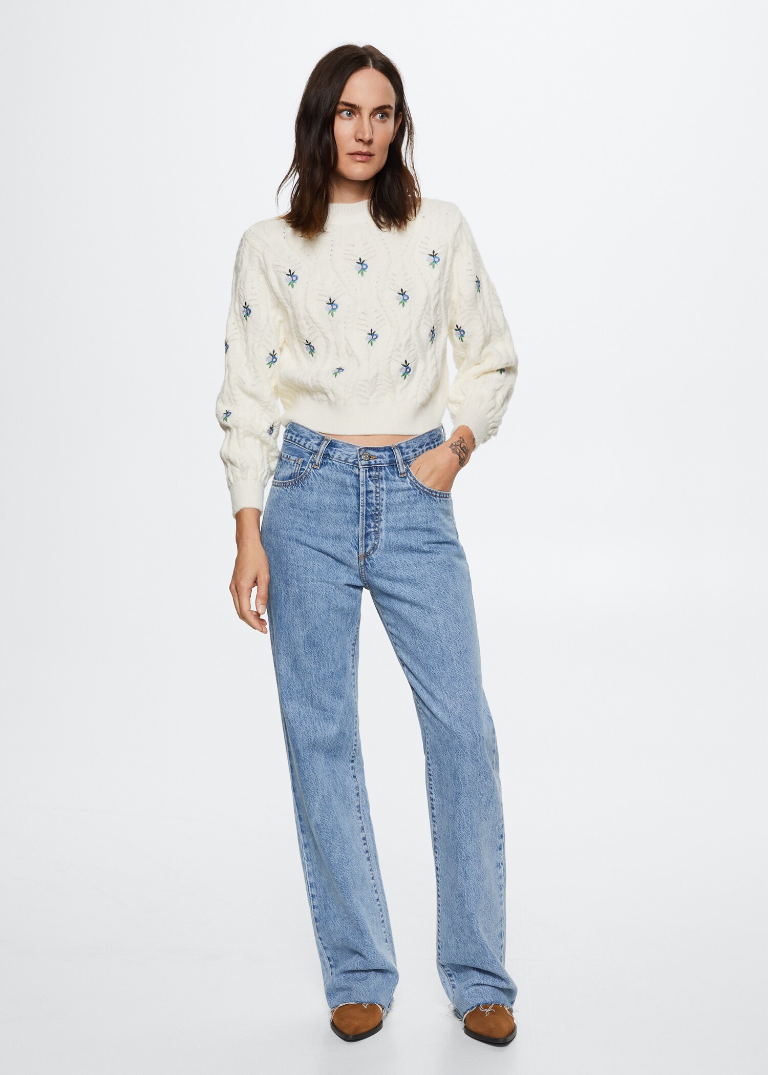 Knitted braided sweater - General plane