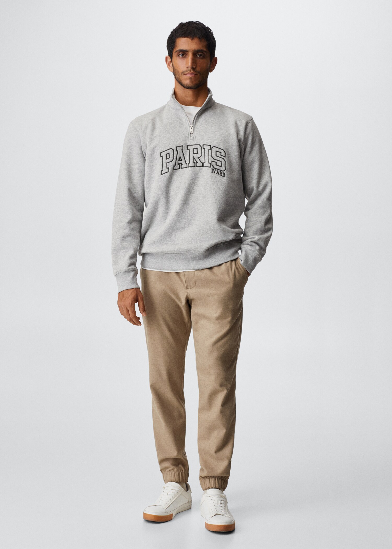 Sweat-shirt style universitaire coton - Plan général