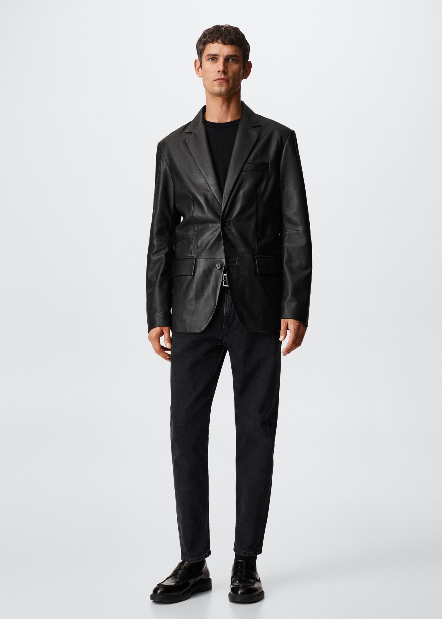 100% leather blazer - General plane