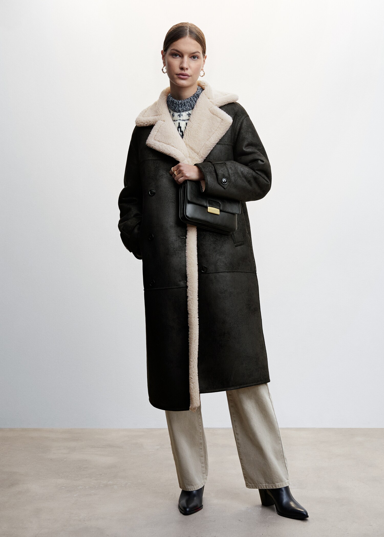 Παλτό oversize διπλής όψης - Γενικό πλάνο