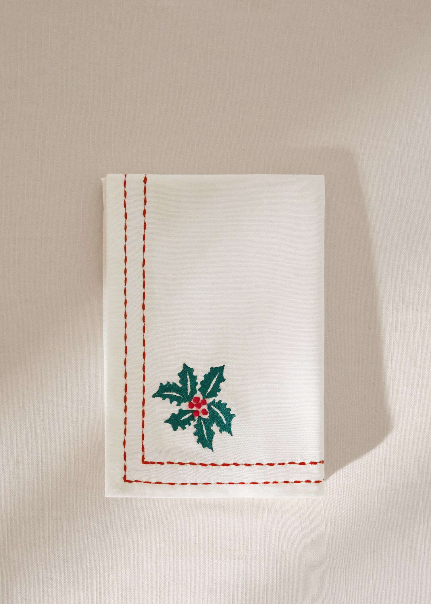 Pack de dos servilletas detalle bordado 45x45cm - Plano general