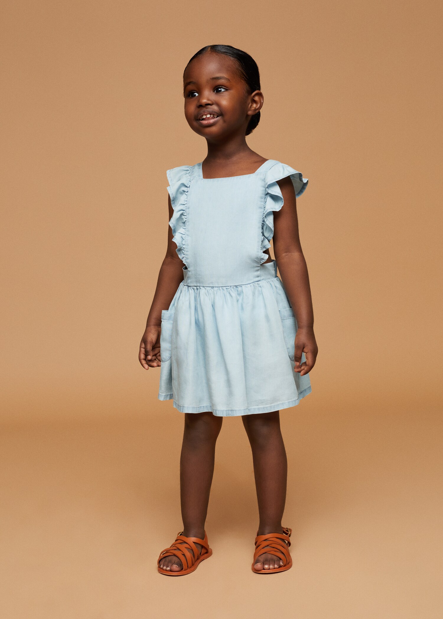 Lyocell ruffle dress - General plane