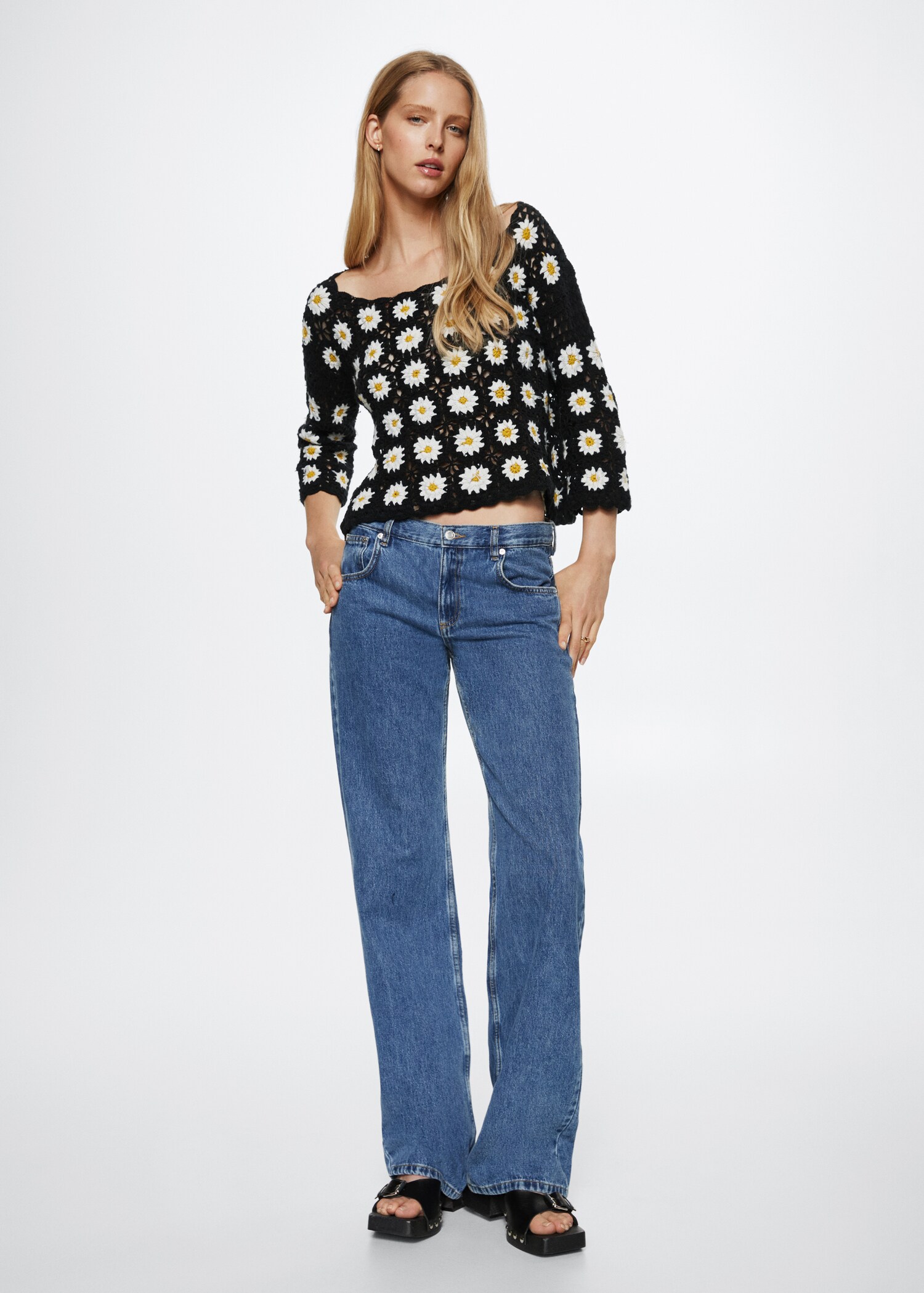 Daisy crochet sweater - General plane