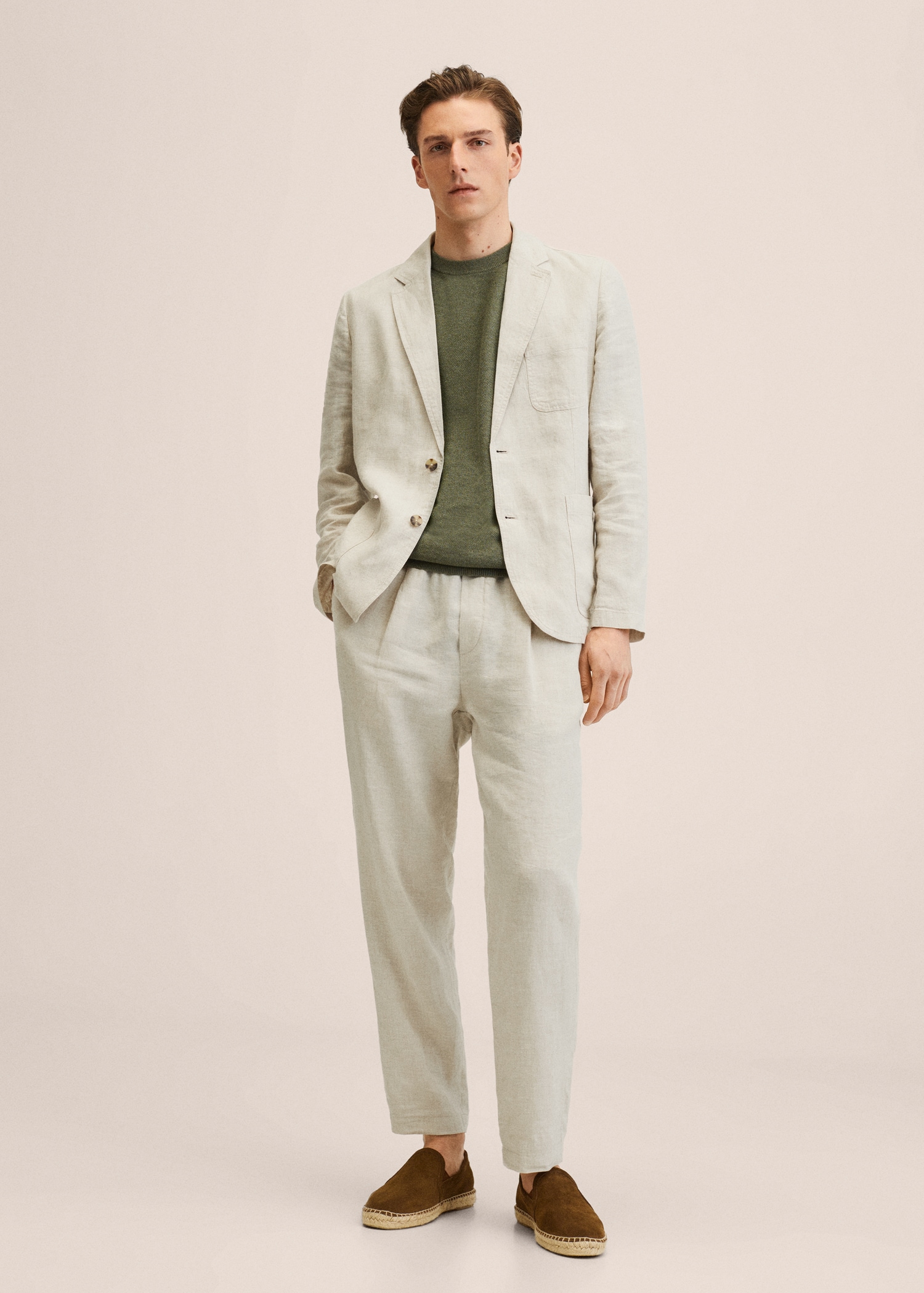 Veste slim-fit lin - Plan général