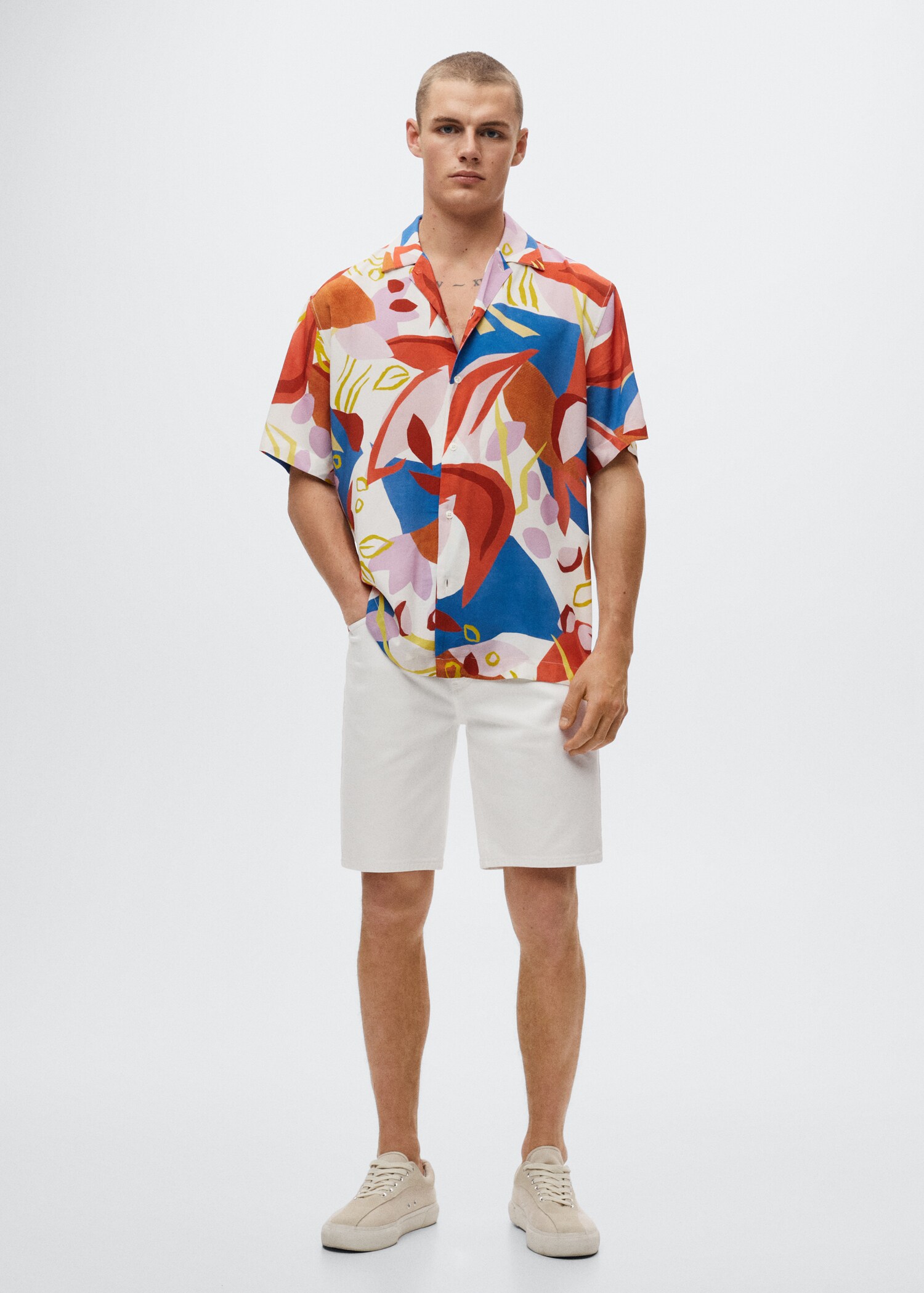 Printed flowy shirt - General plane