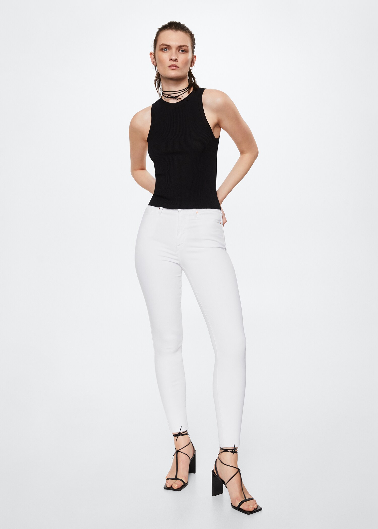 High-waist skinny jeans - Overzichtstekening