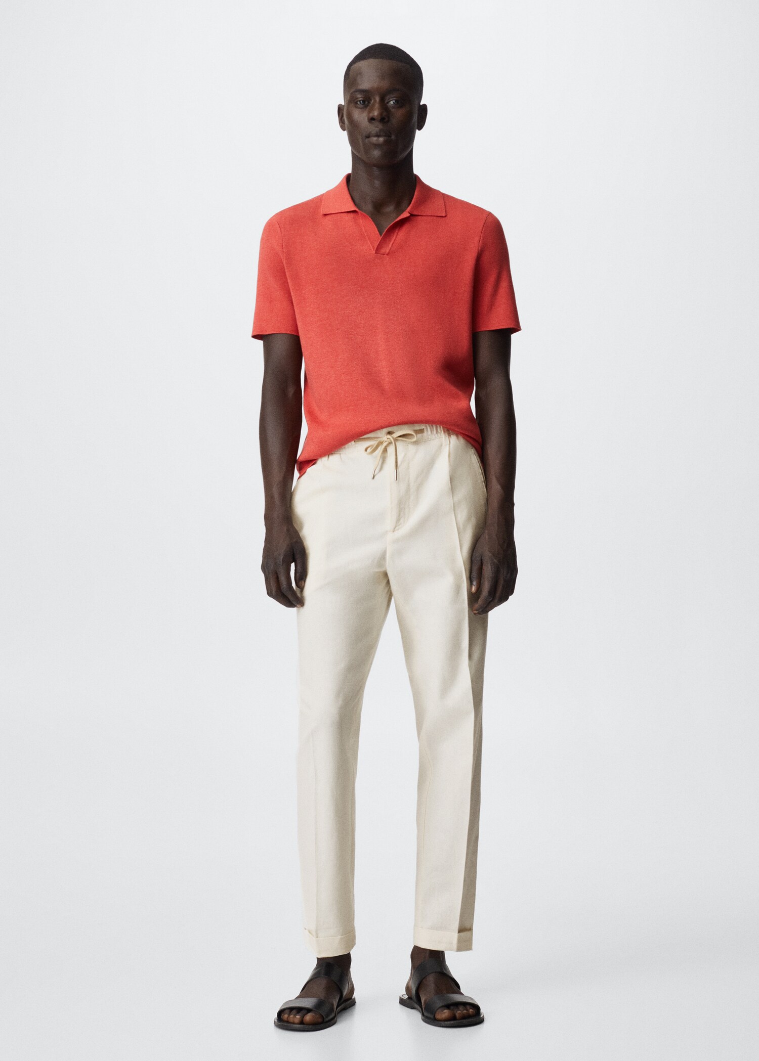 Relaxed linen trousers - General plane