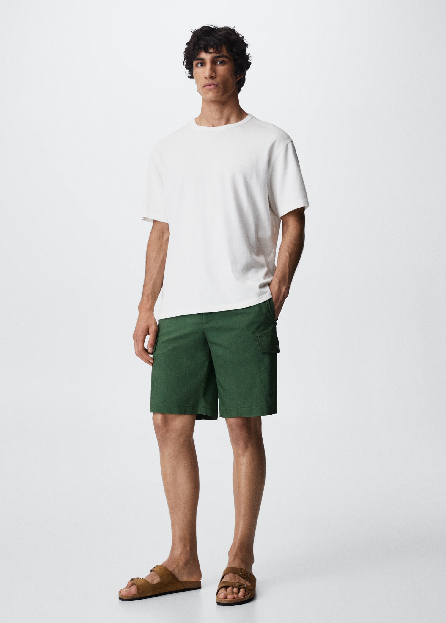 Cargo-Bermudashorts mit Kordelzug - Allgemeine Ansicht