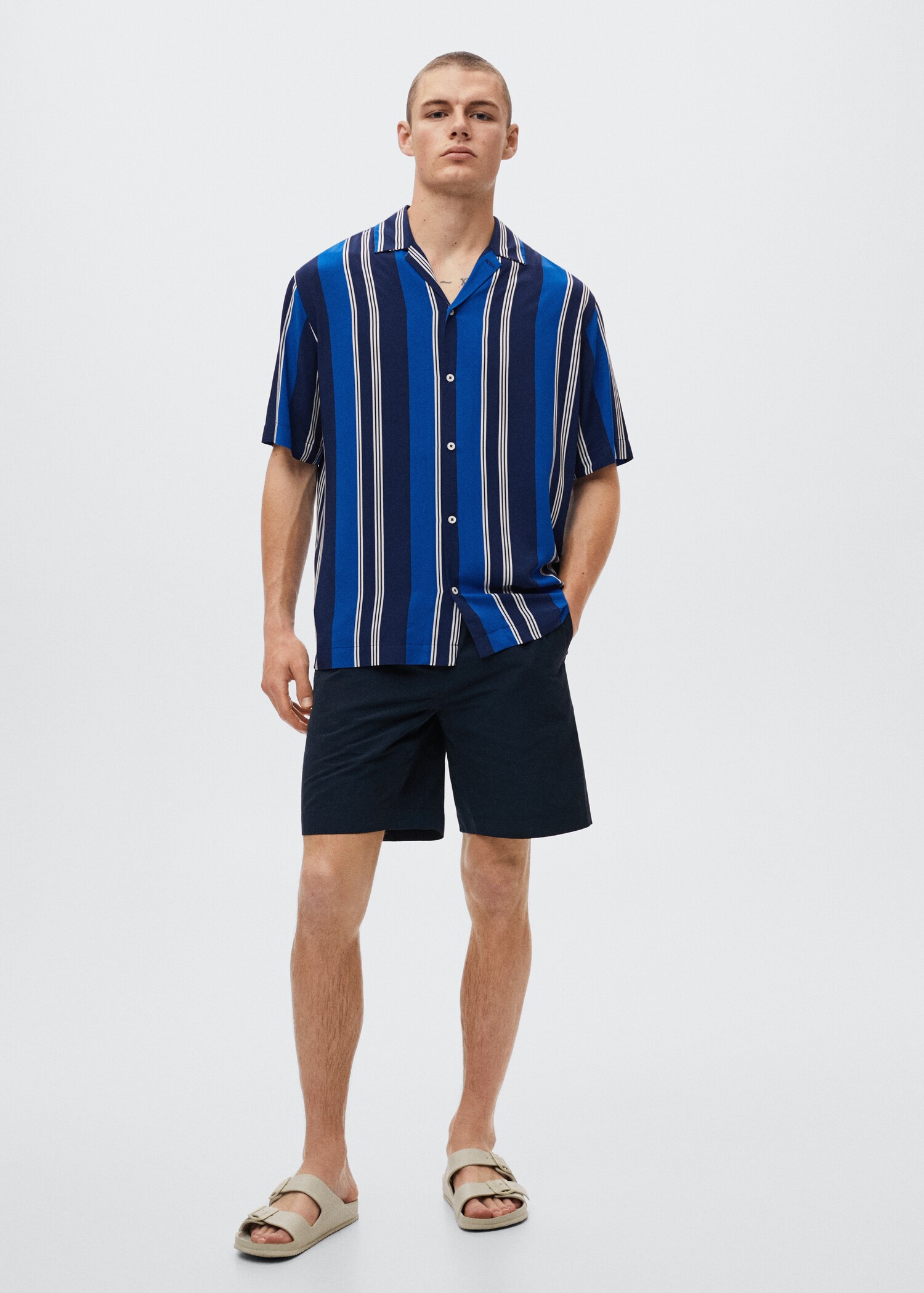Camisa fluida rayas - Plano general