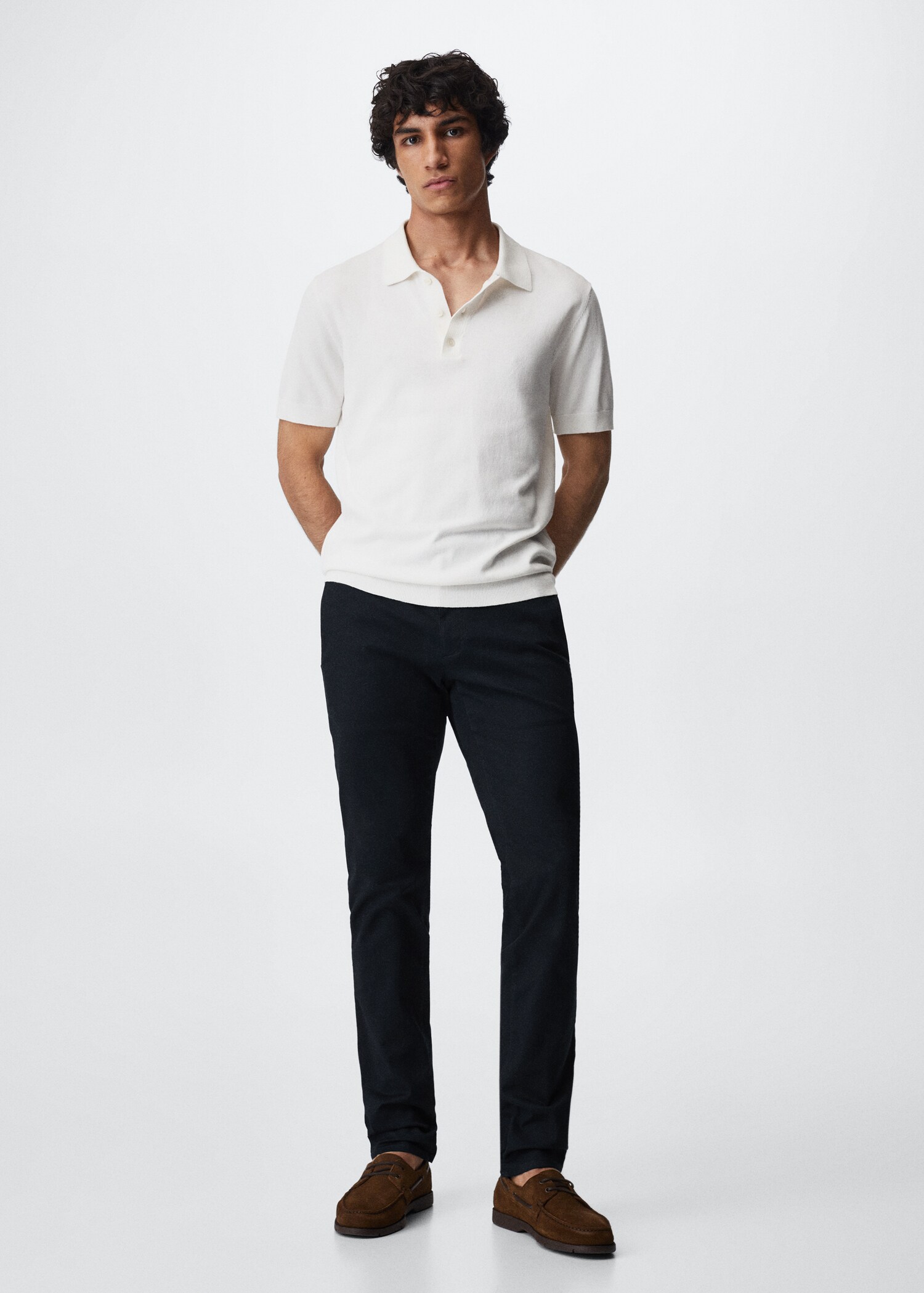 Slim fit serge chino trousers - Загальний план