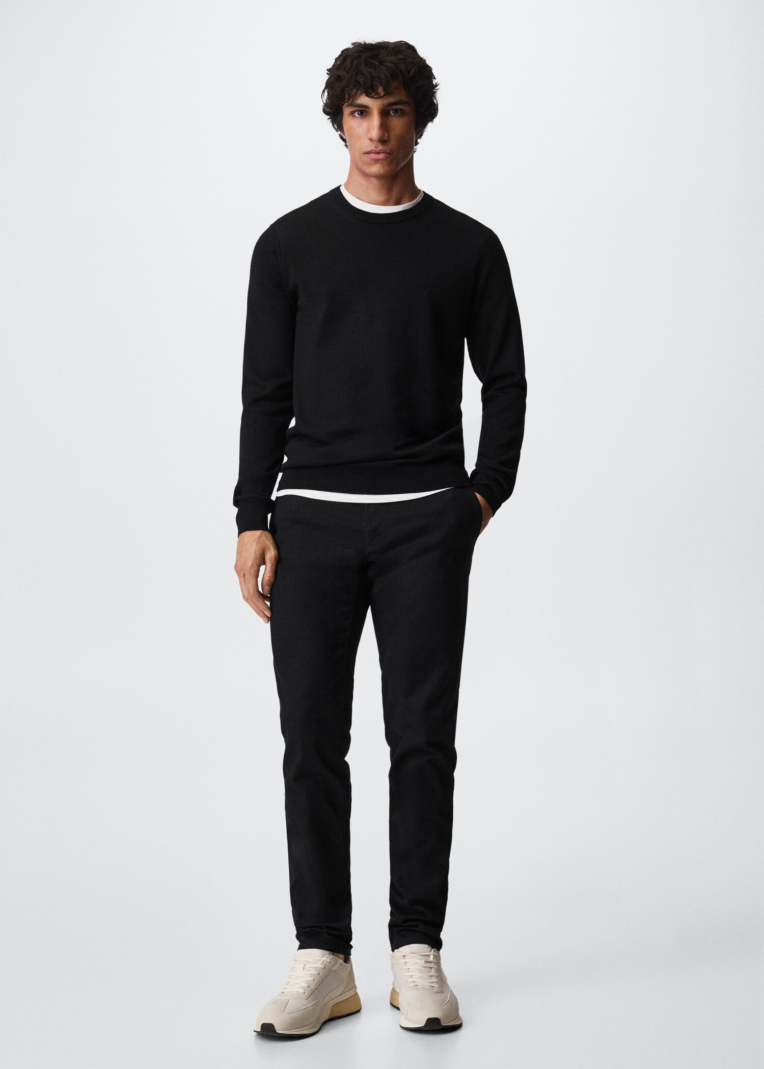 Slim fit serge chino trousers - Загальний план