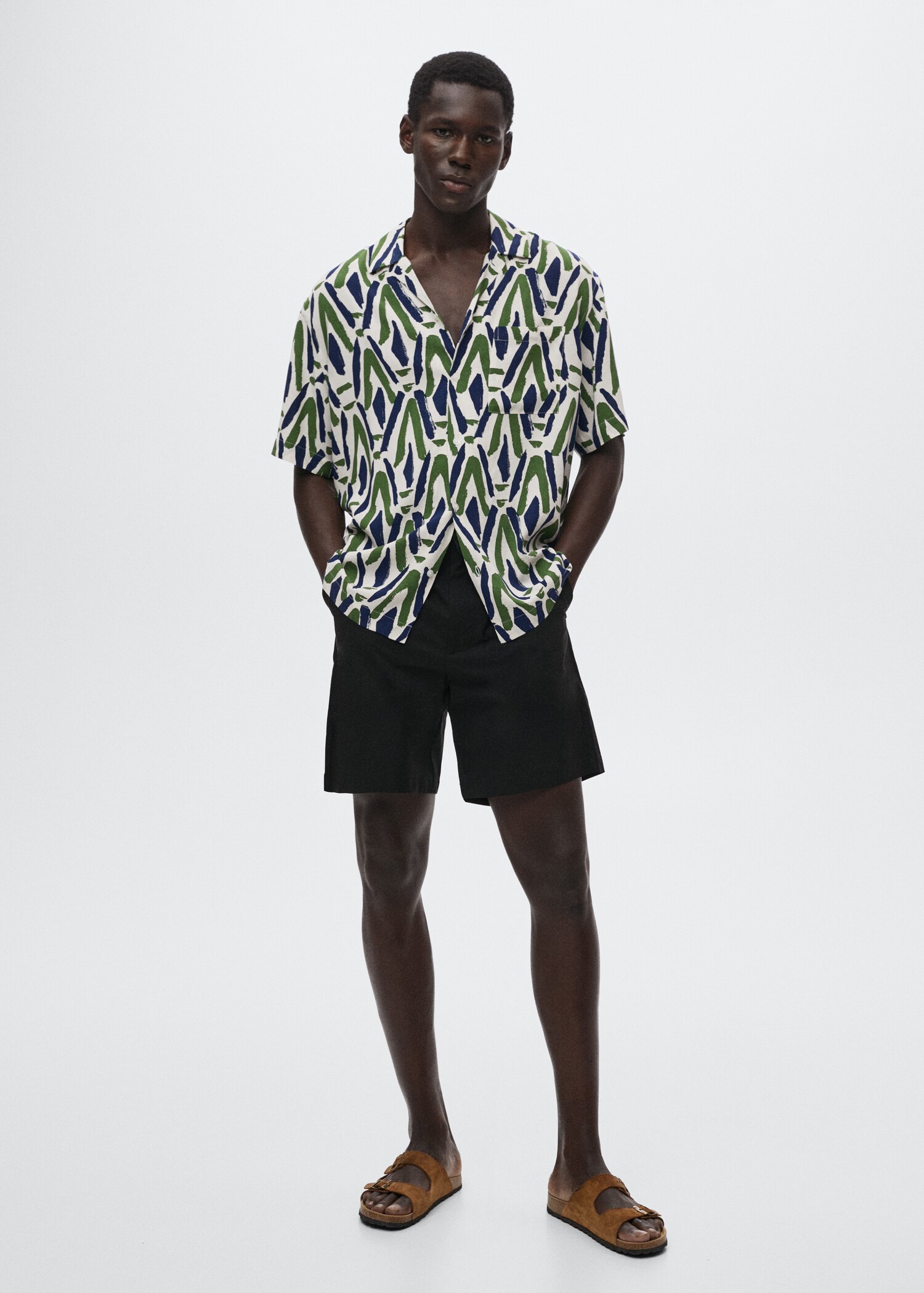 Printed flowy shirt - General plane