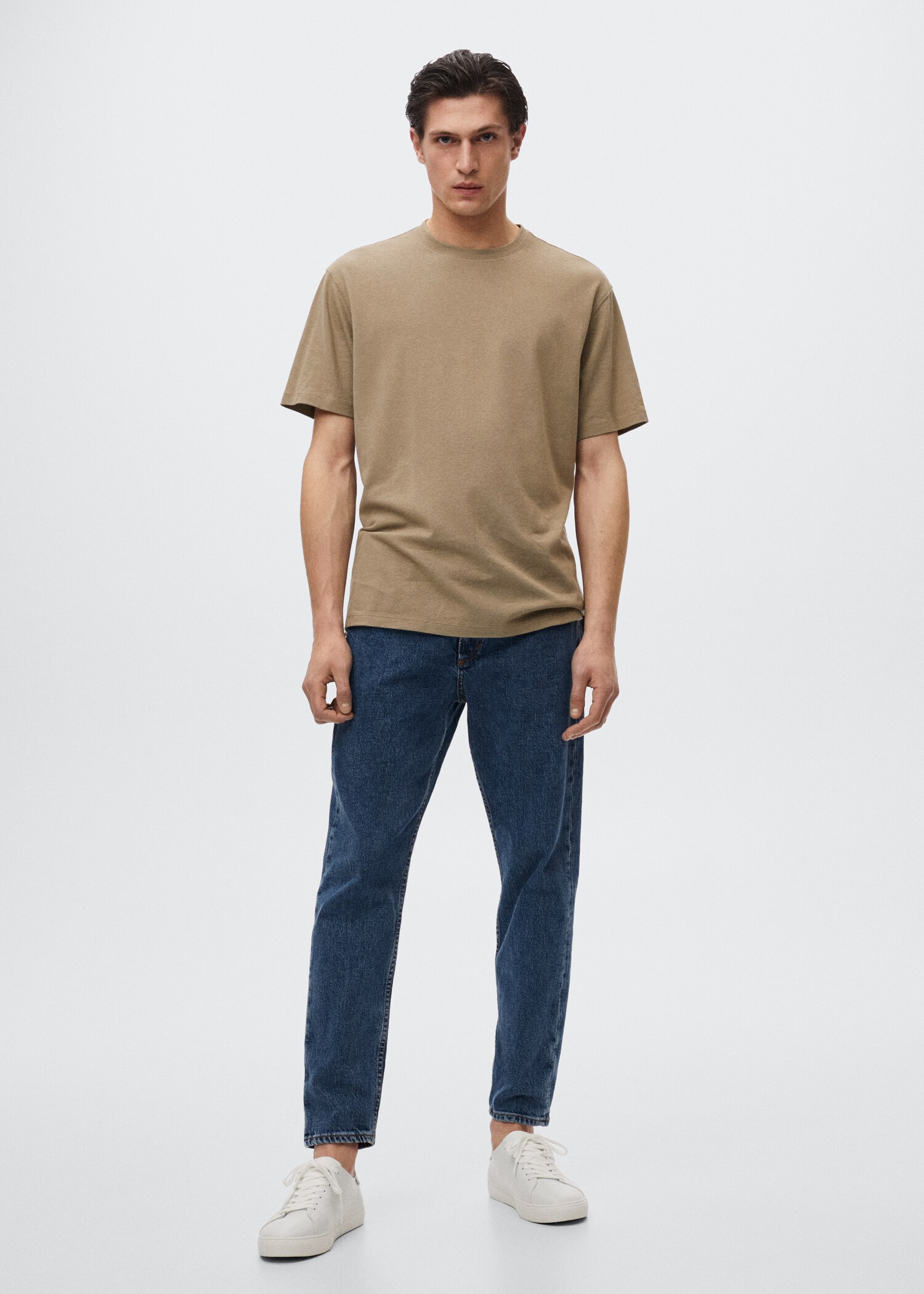 T-Shirt aus Leinen-Baumwoll-Mix - Allgemeine Ansicht