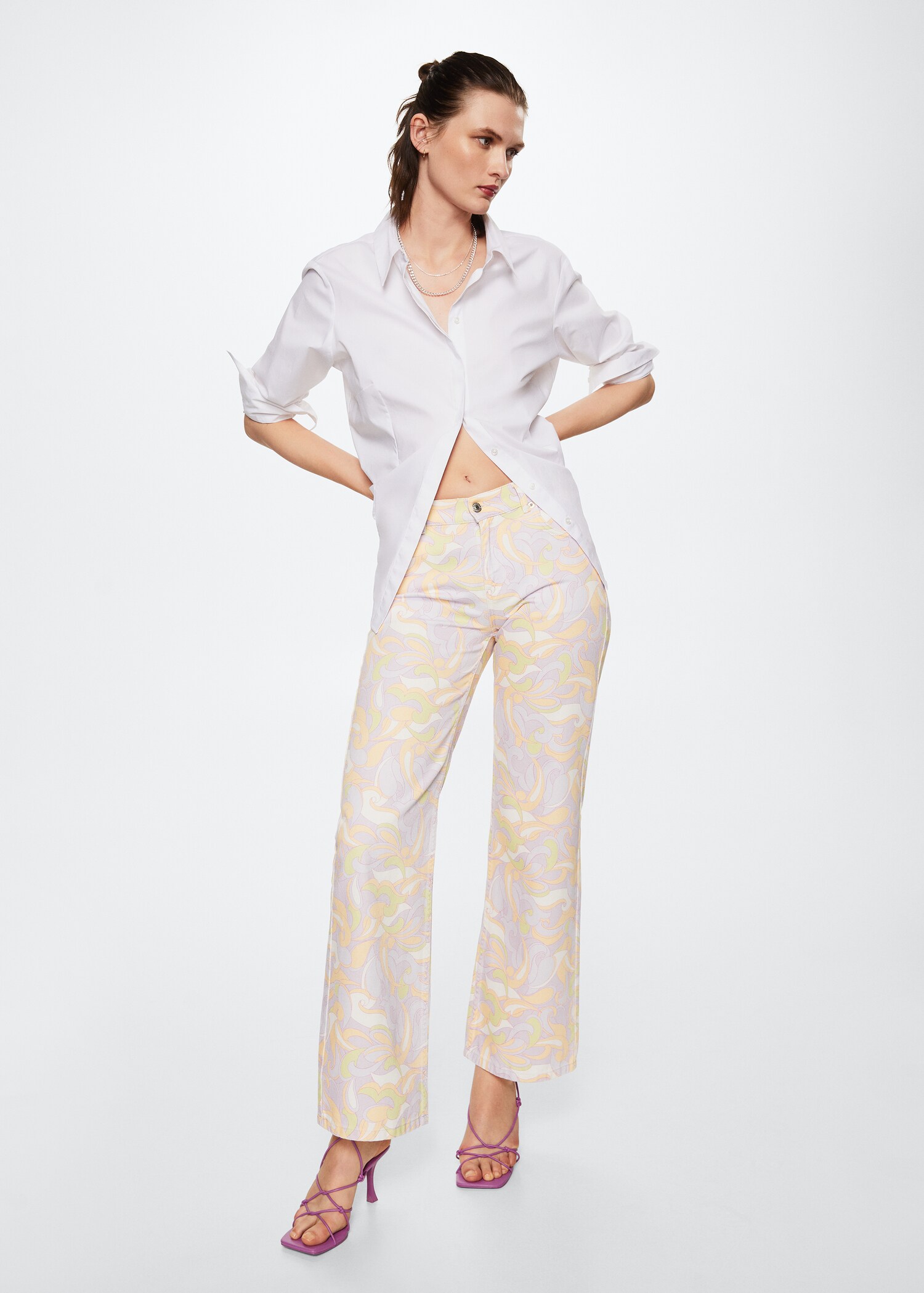 Printed wideleg jeans - General plane