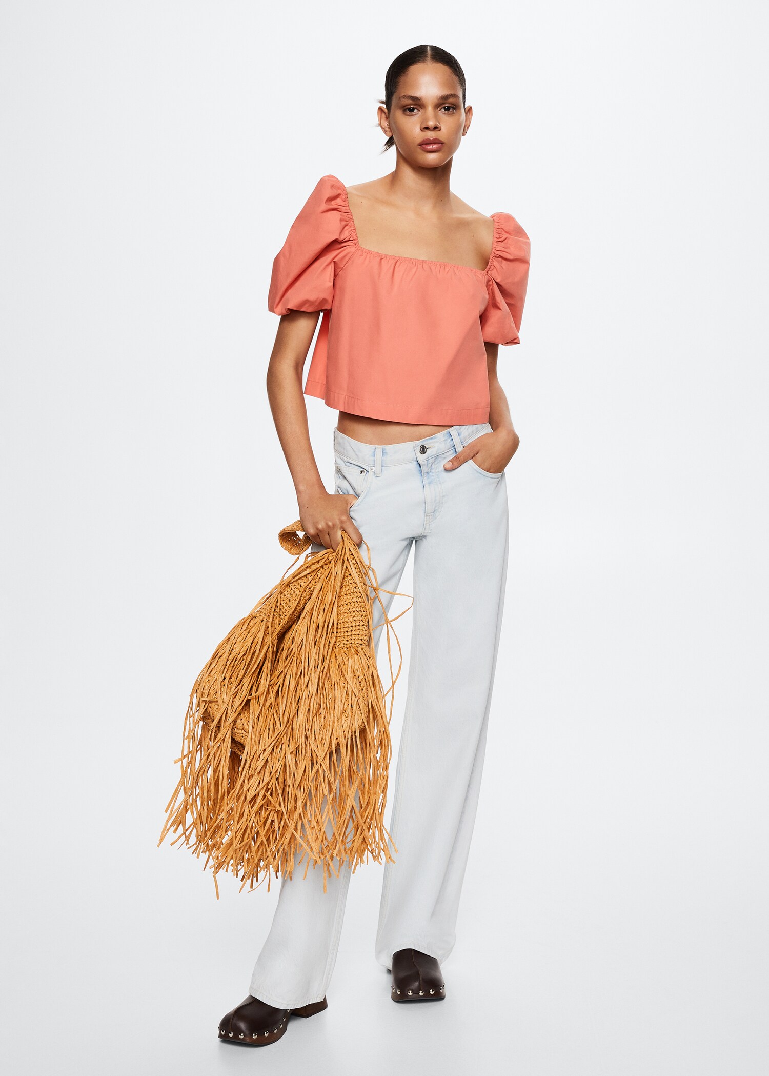 Puff sleeve top Women MANGO Kosovo - Main Image