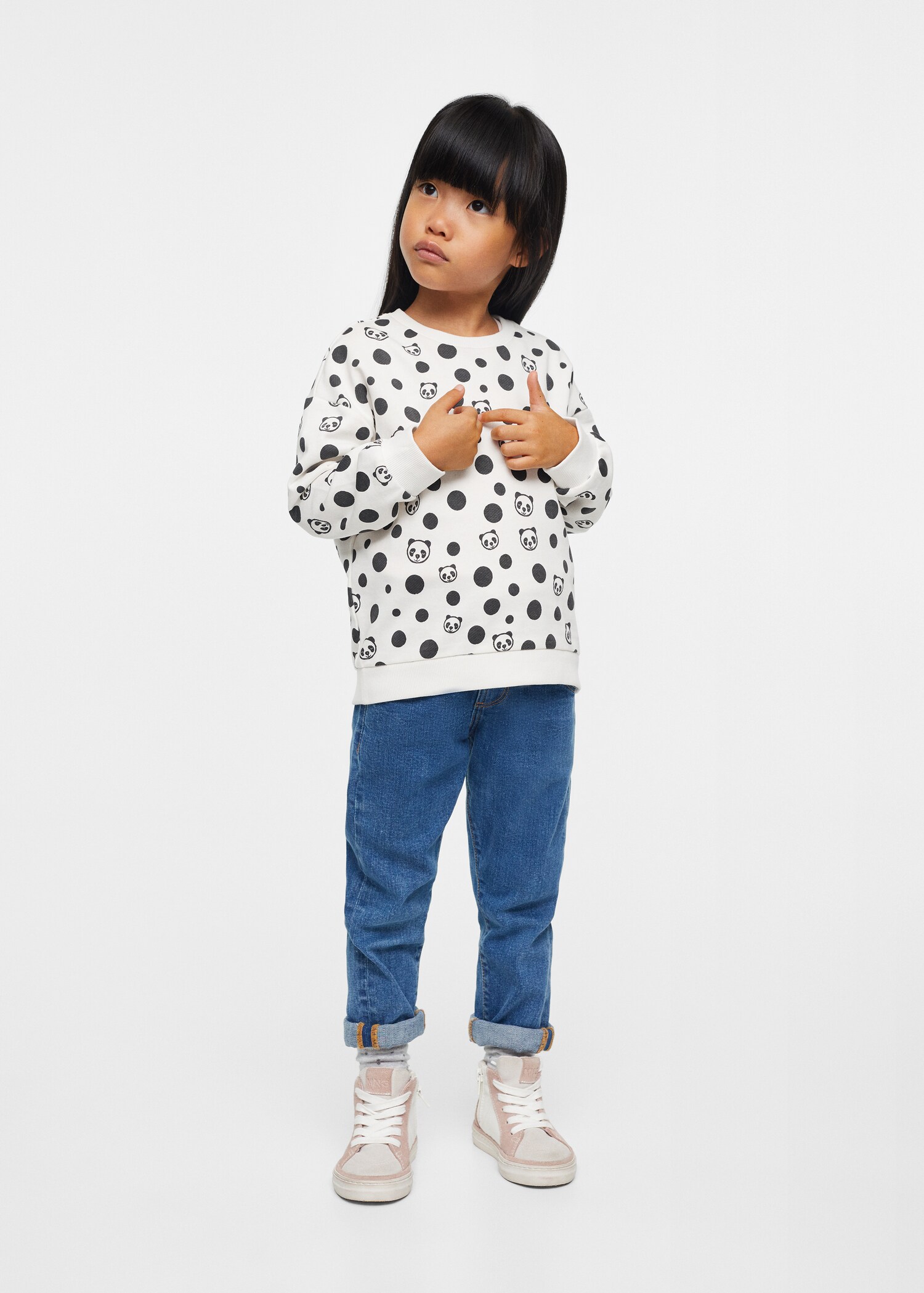 Polka-dot print sweatshirt - General plane