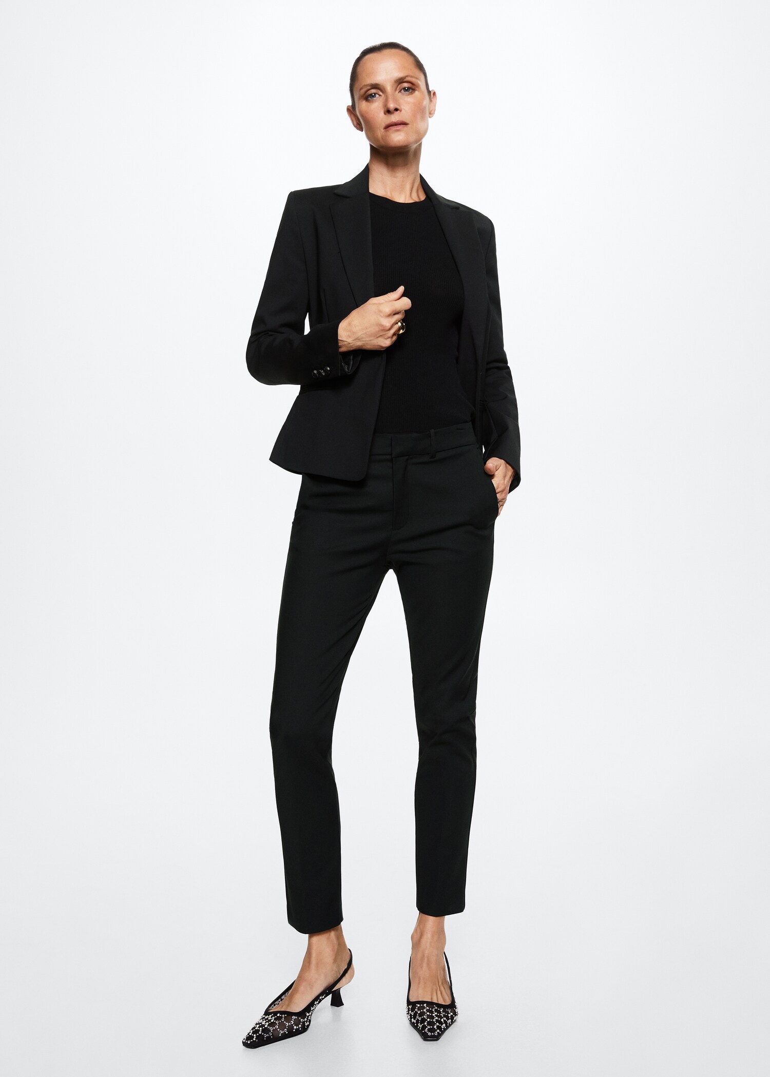 Suit slim-fit trousers - General plane