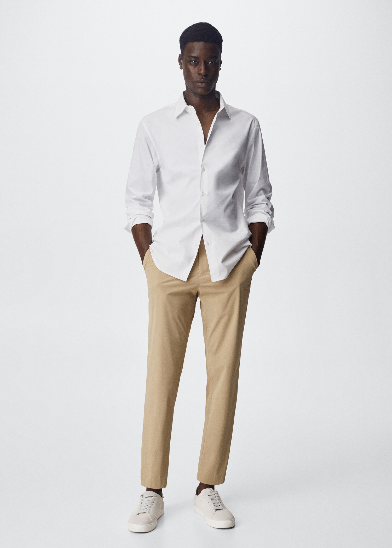 Slim fit stretch cotton shirt - General plane