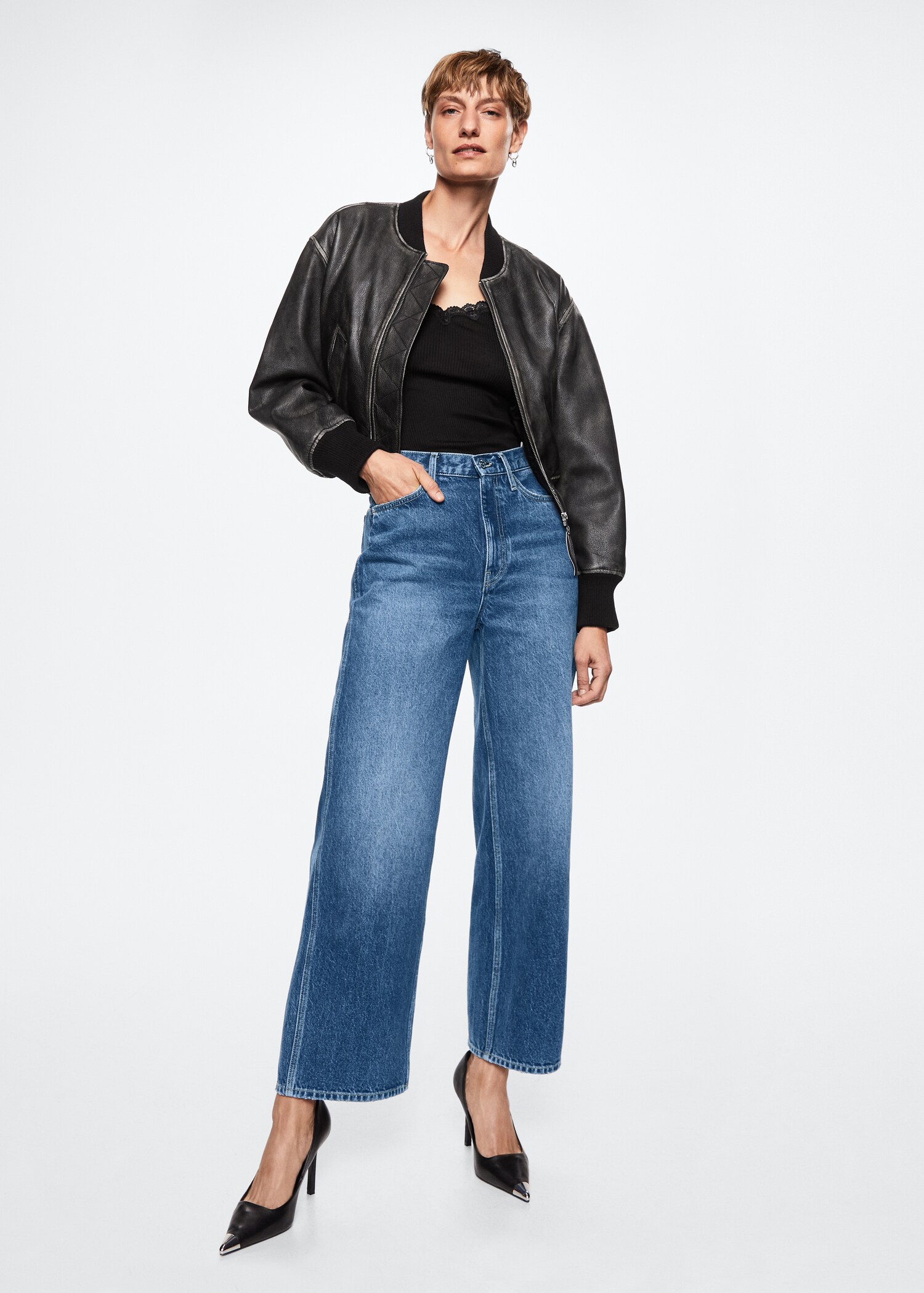 Mid-rise straight jeans - General plane