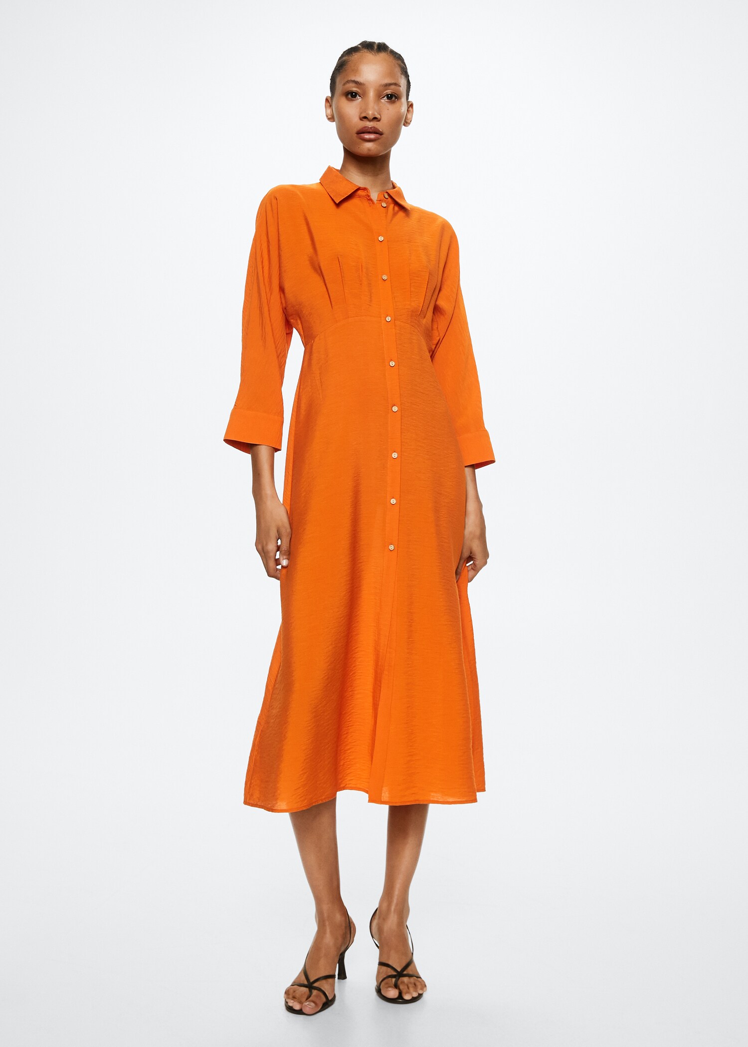 Flowy shirt dress - General plane