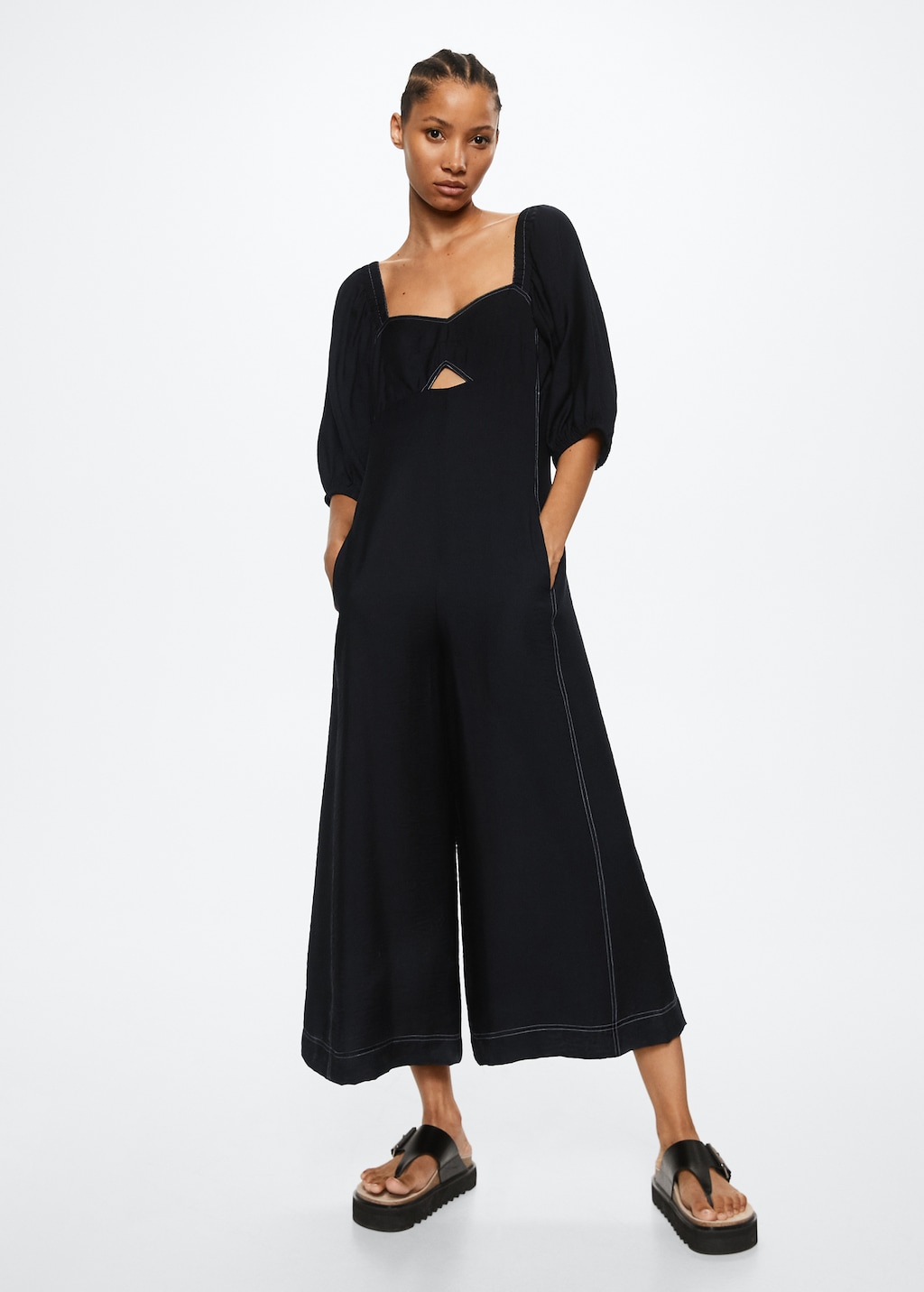 Mango contrast seam dress discount