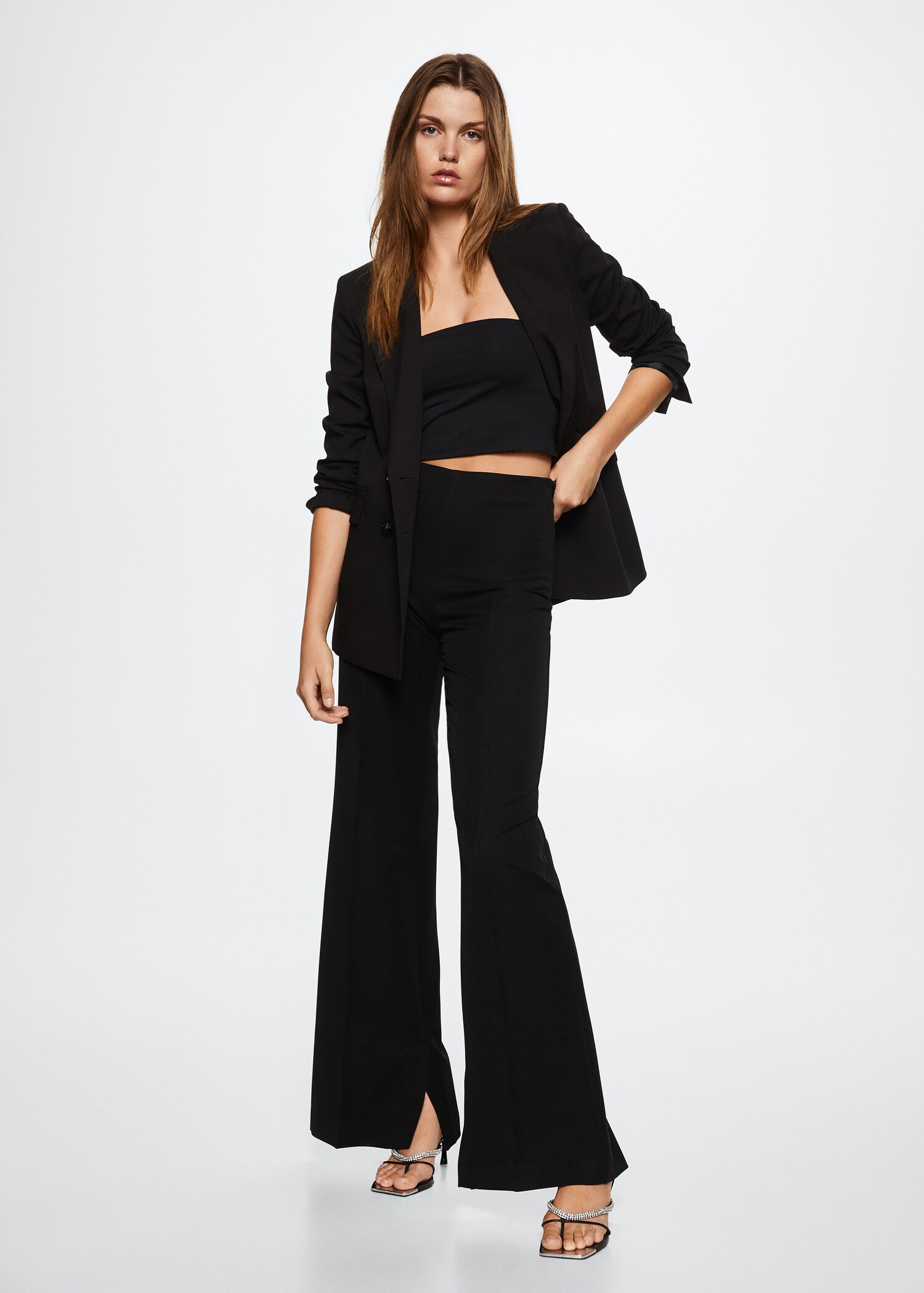 Flowy flared trousers - General plane