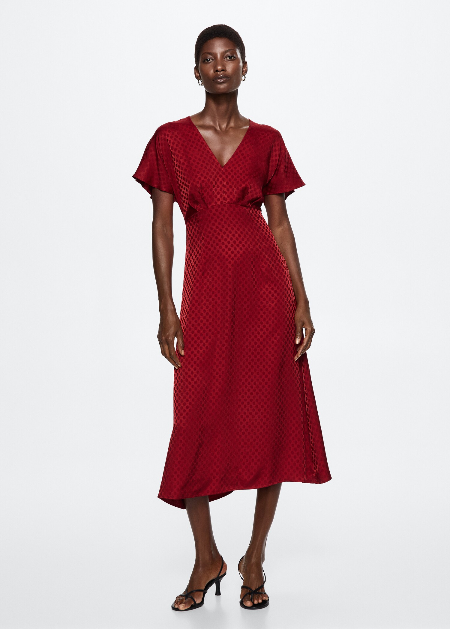 Flowy satin dress - General plane