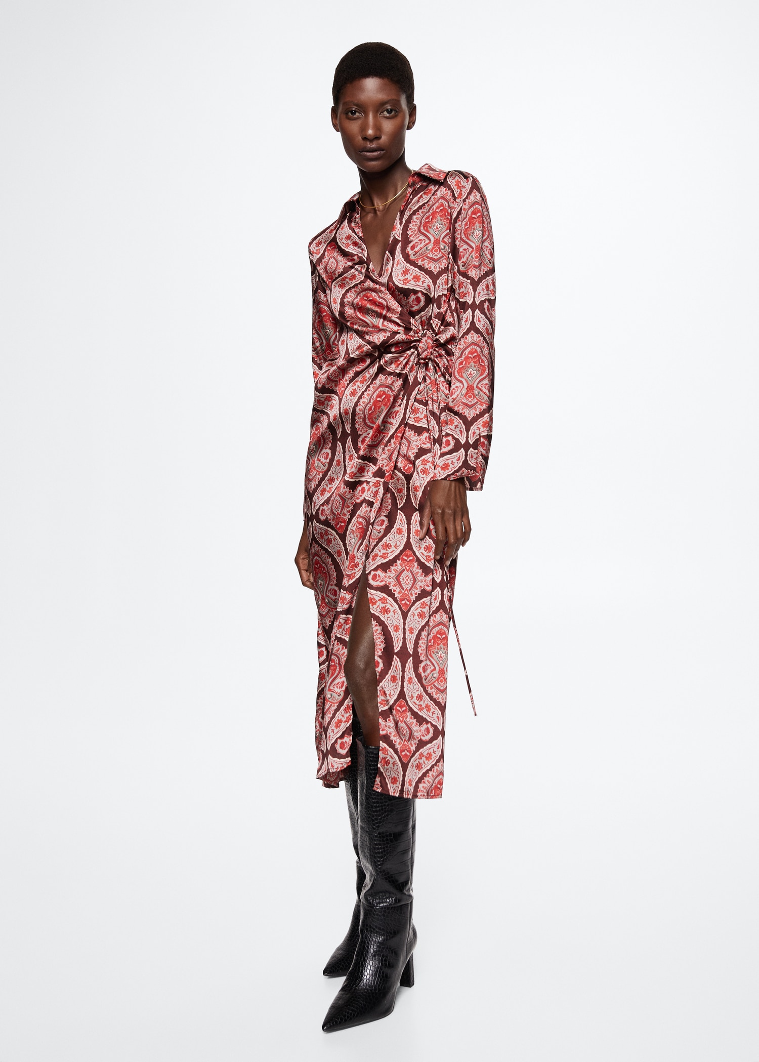 Satin shirt dress Women MANGO Vietnam