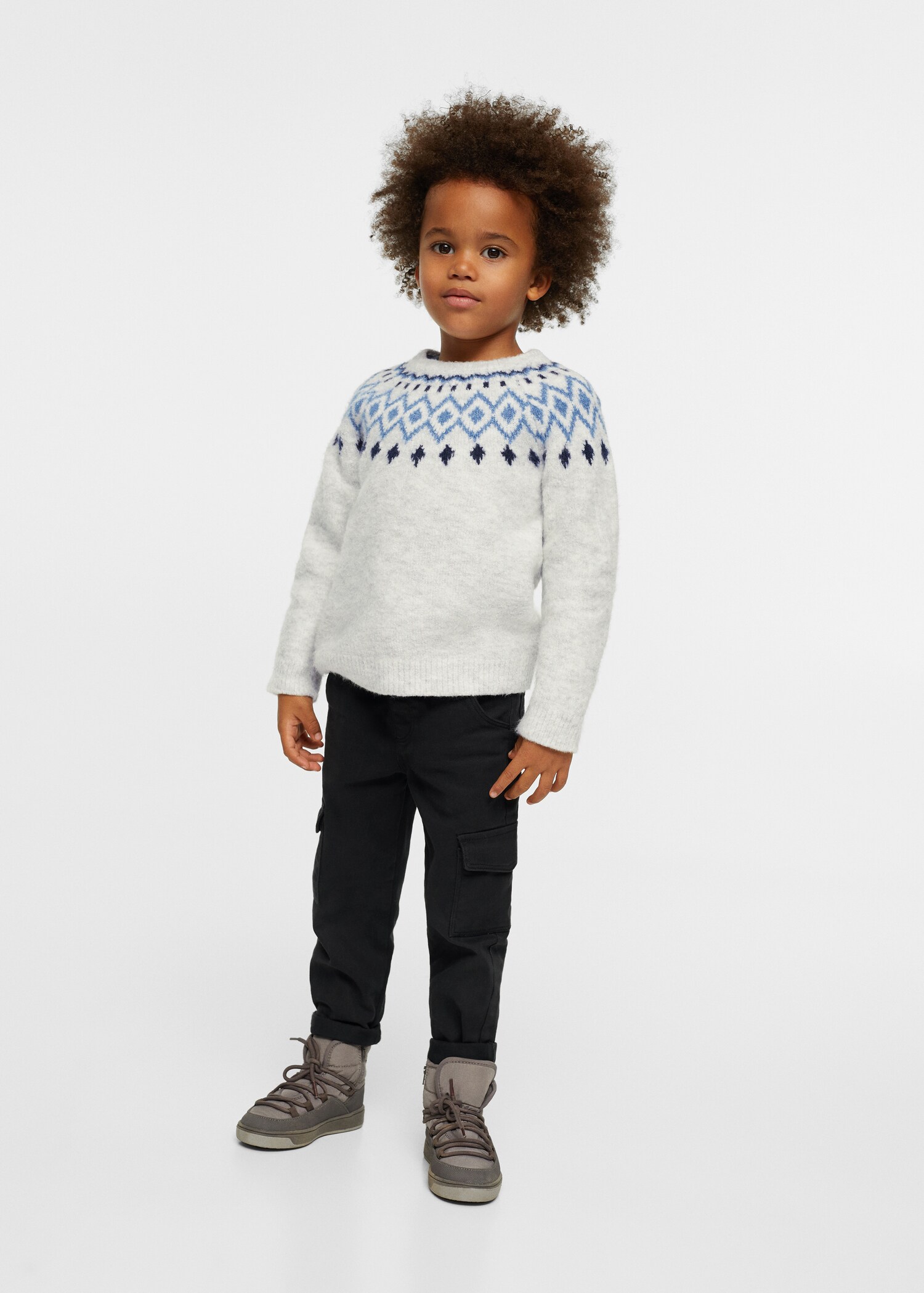 Melierter Jacquard-Pullover - Allgemeine Ansicht