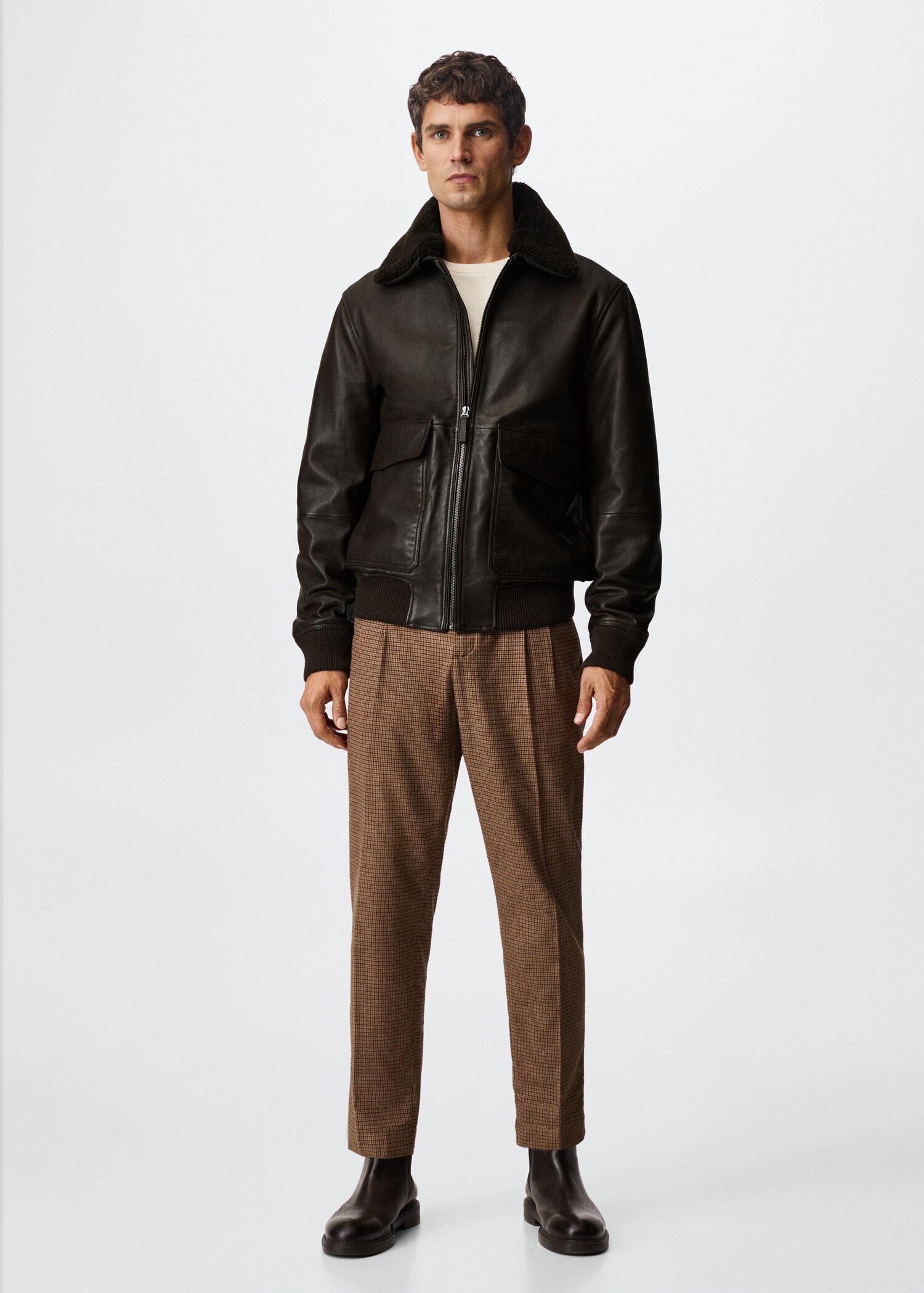 Aviator leather jacket - General plane