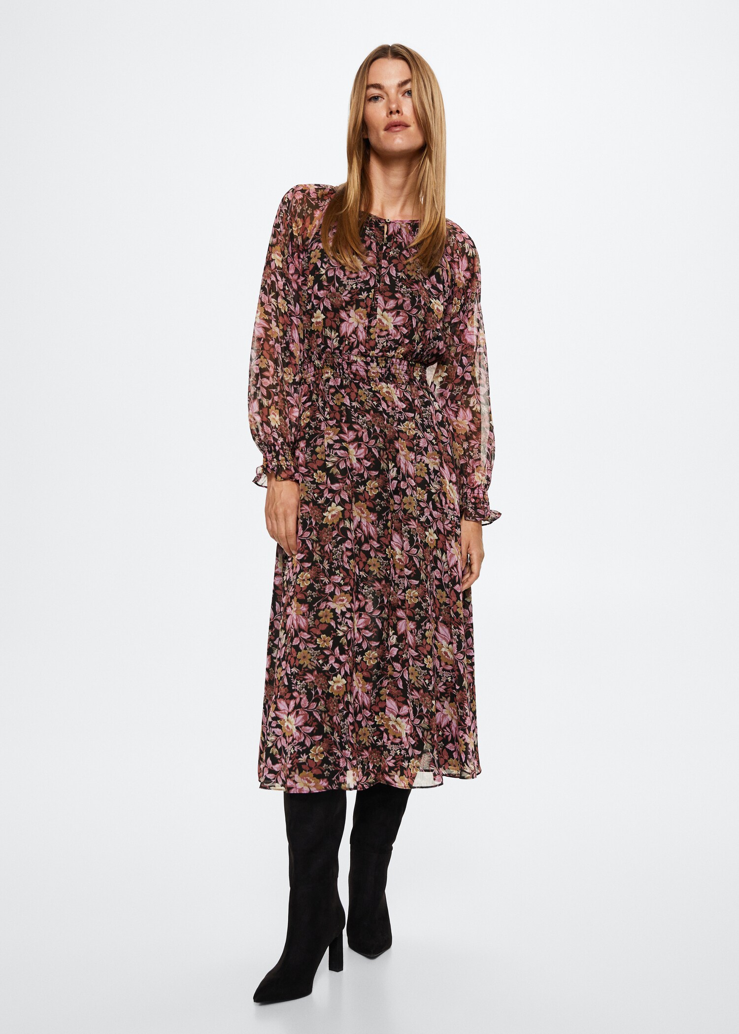 Vestido estampado flores - Plano general