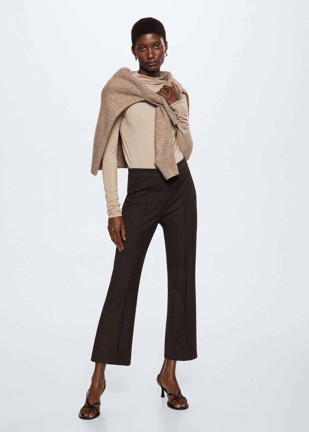 Pantalon carreaux femme mango sale