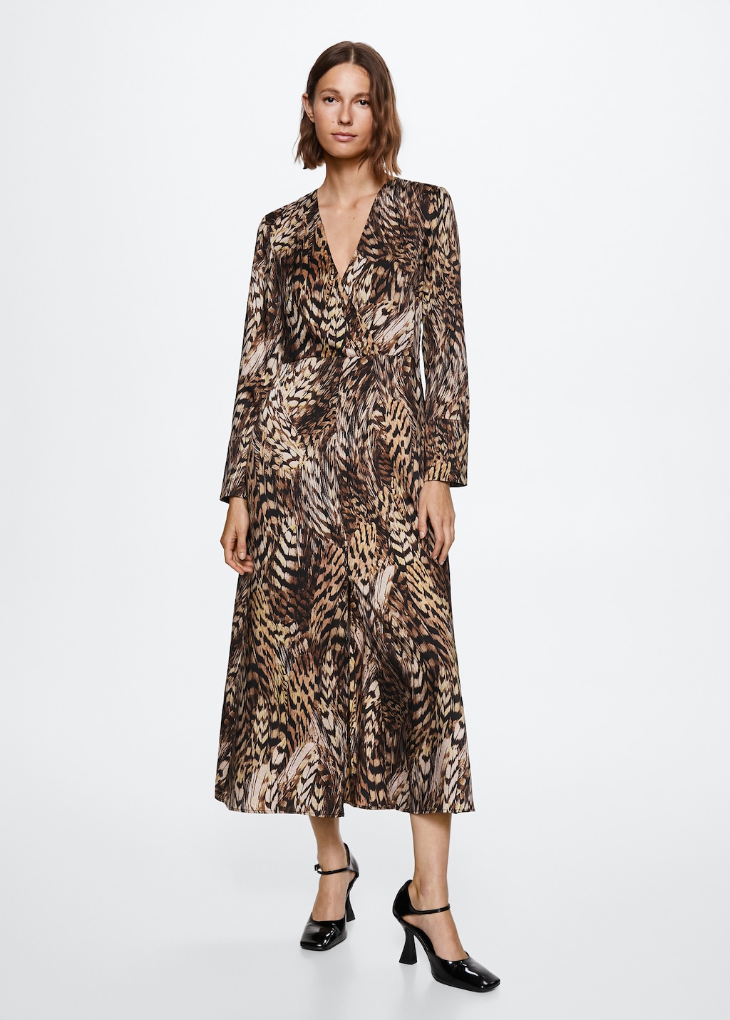 Mango snakeskin dress deals