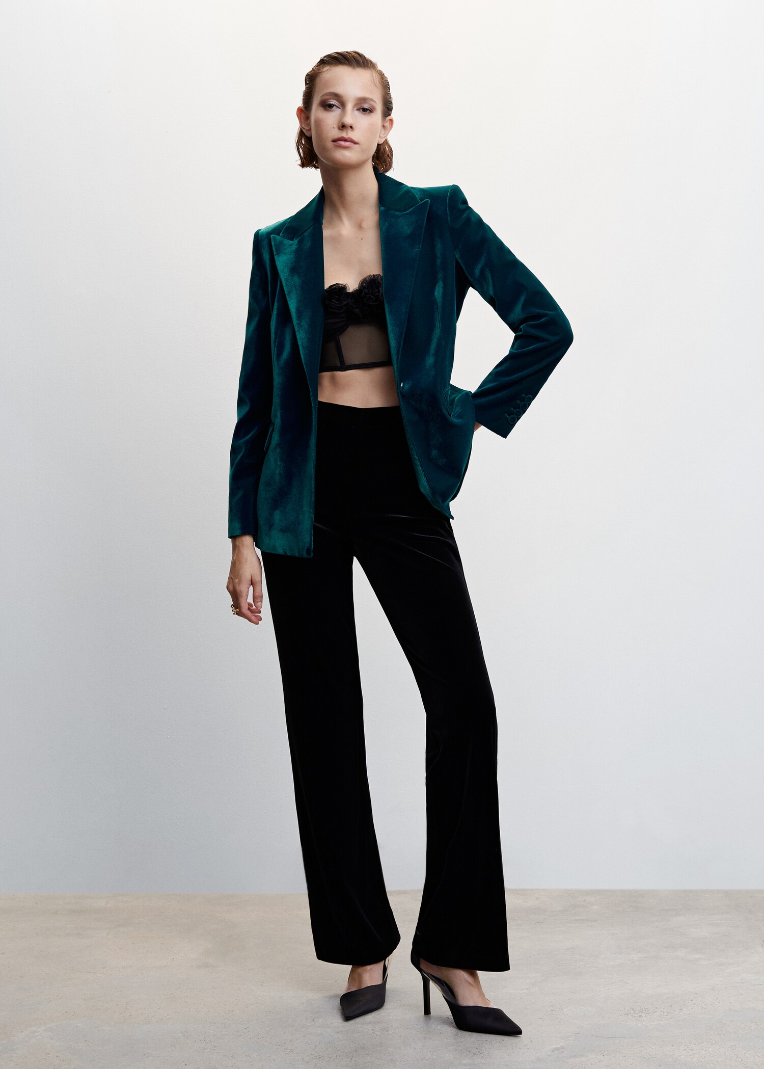 Velvet suit blazer - General plane