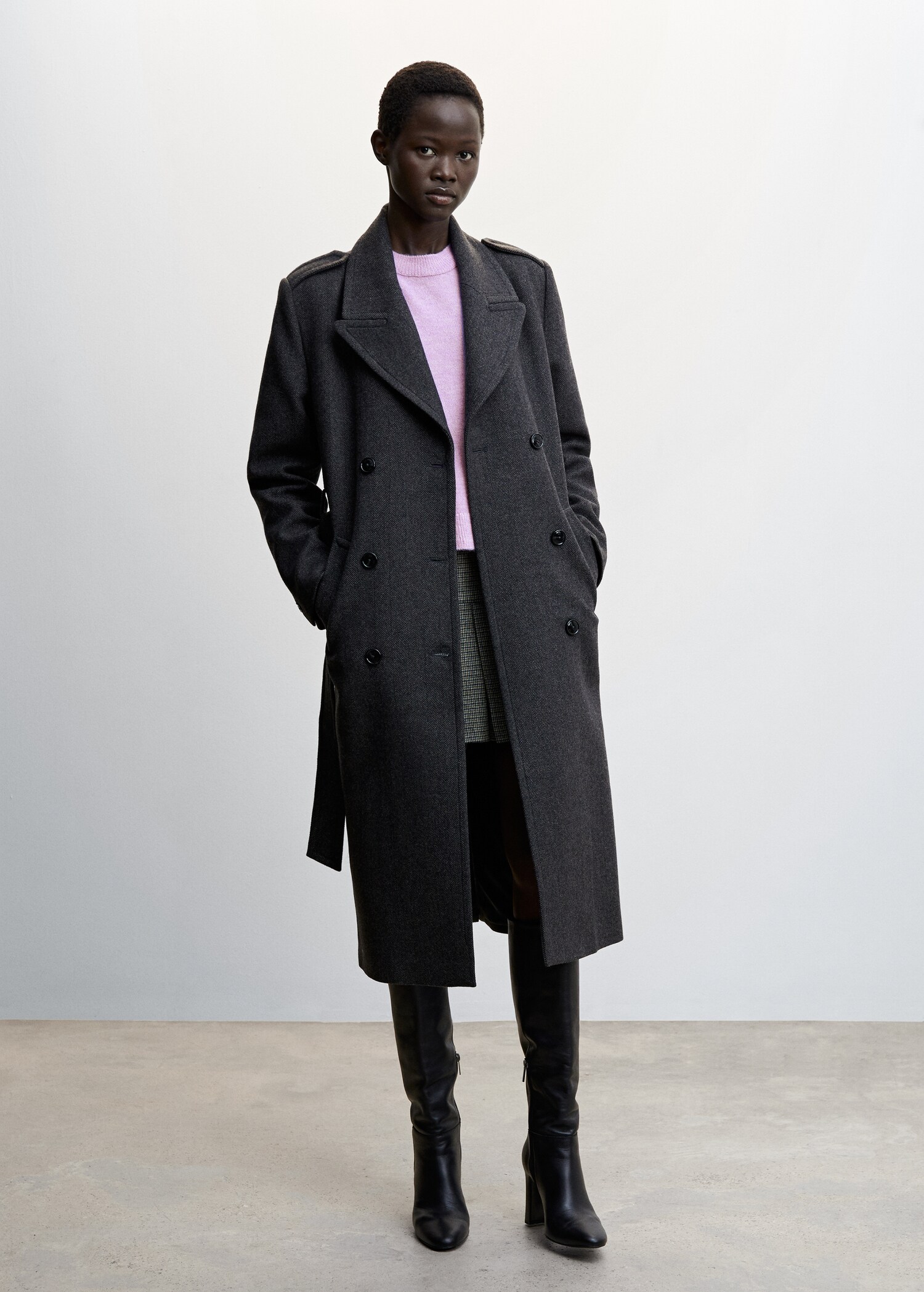 Wool-blend knit sweater - General plane