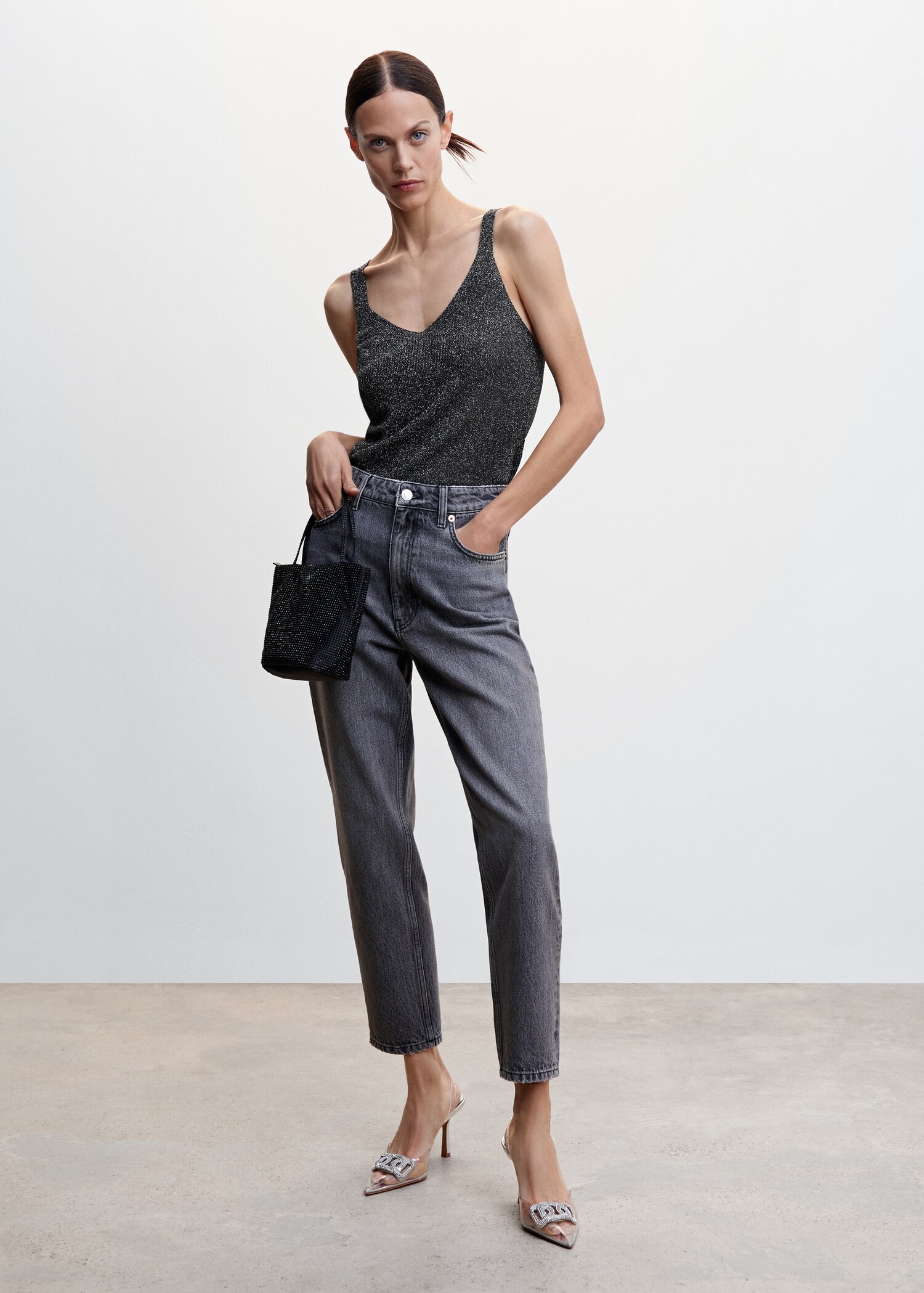 V-neck strapless top - General plane