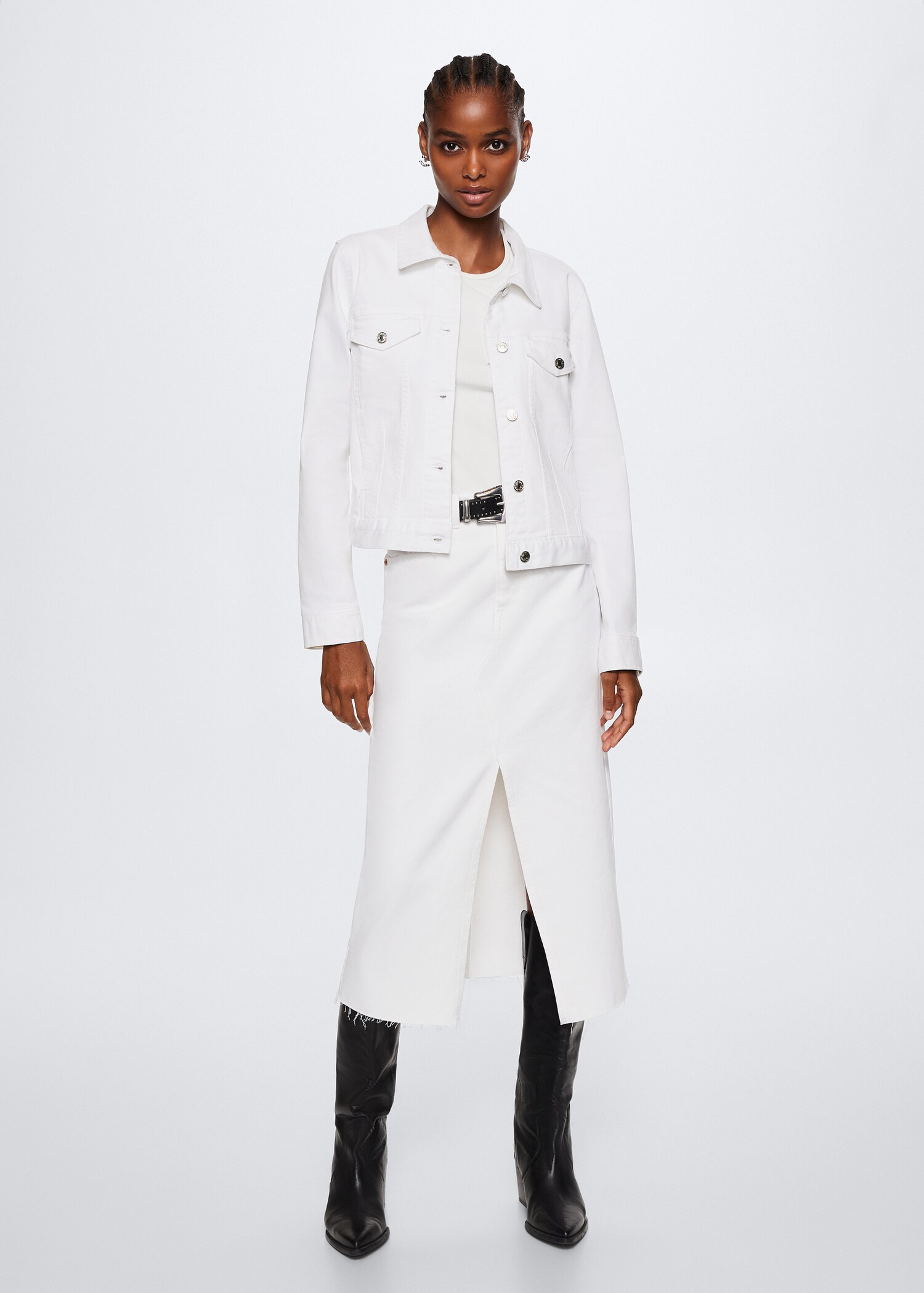 Pocketed denim jacket - General plane